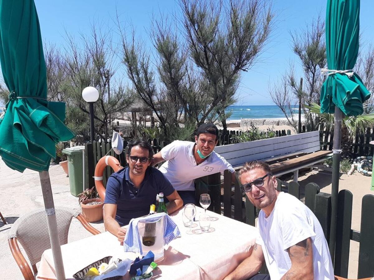 Inzaghi e Immobile a pranzo a Sabaudia - 