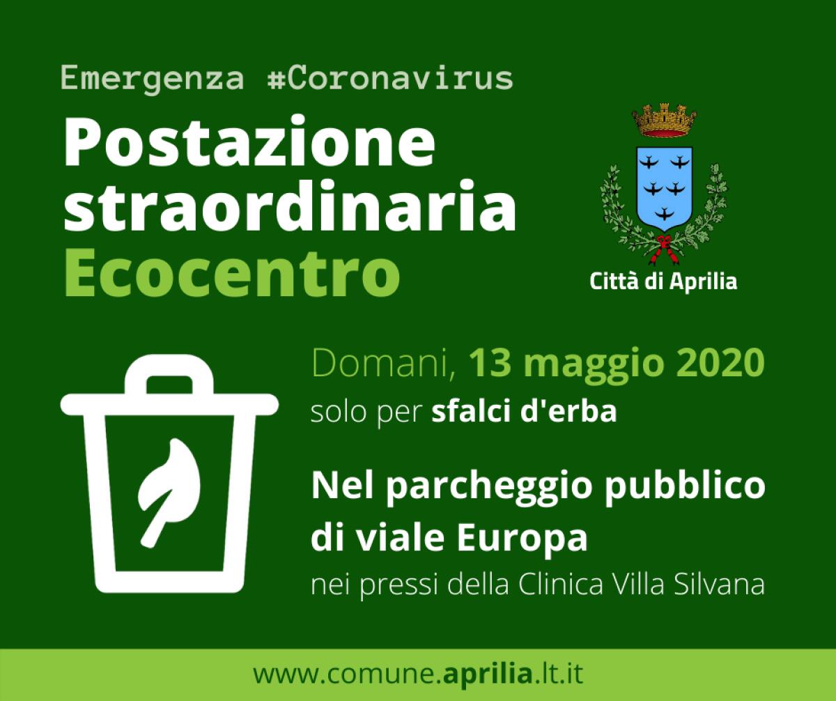 Gestione sfalci: anche domani, mercoledì 13 maggio, ad Aprilia sarà attiva una postazione straordinaria di raccolta. - 