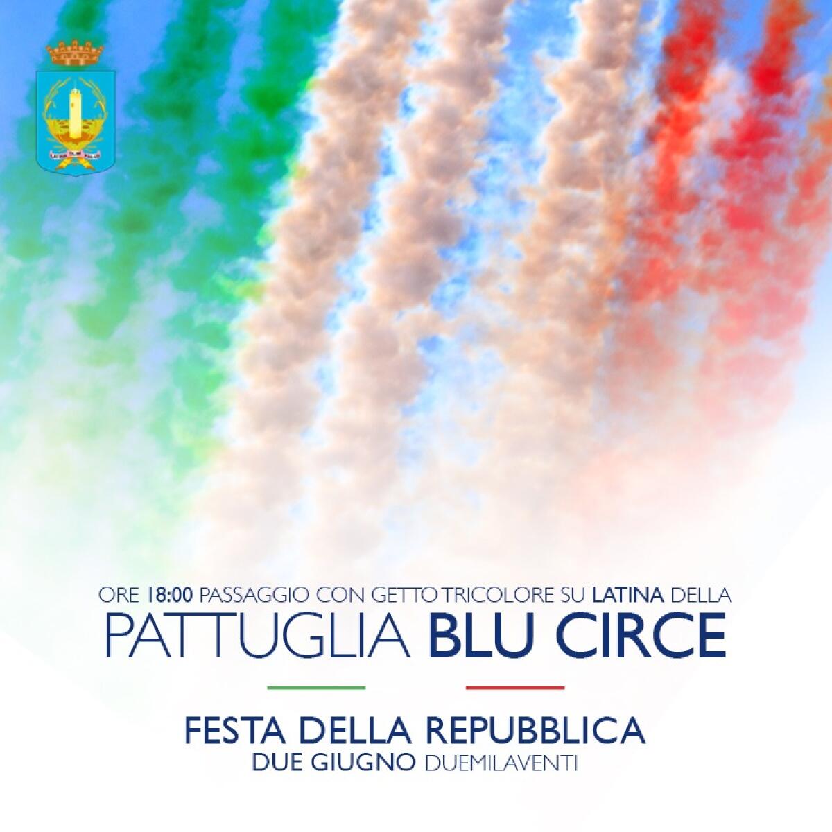 2 Giugno, la Pattuglia Blu Circe oggi volerà sulla città di Latina. - 