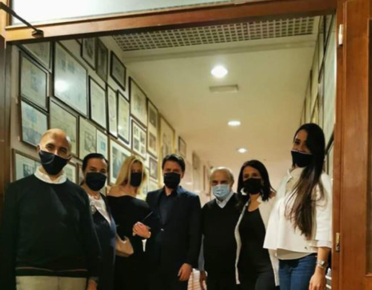 Cena a Velletri per il premier Giuseppe Conte e la compagna Olivia - 