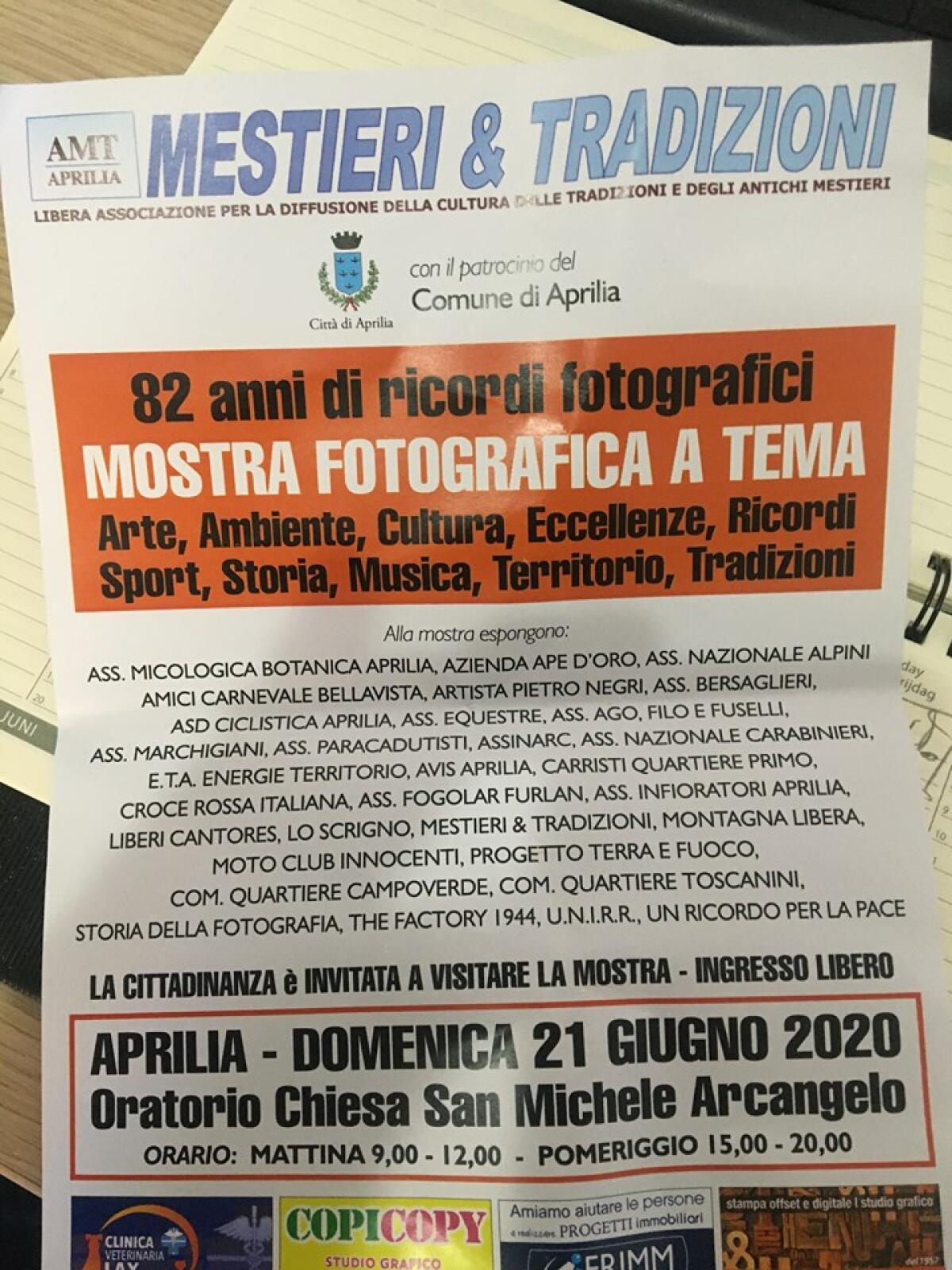 Questa domenica ad Aprilia la mostra “82 anni di ricordi fotografici” dell’associazione Mestieri & Tradizioni. - 