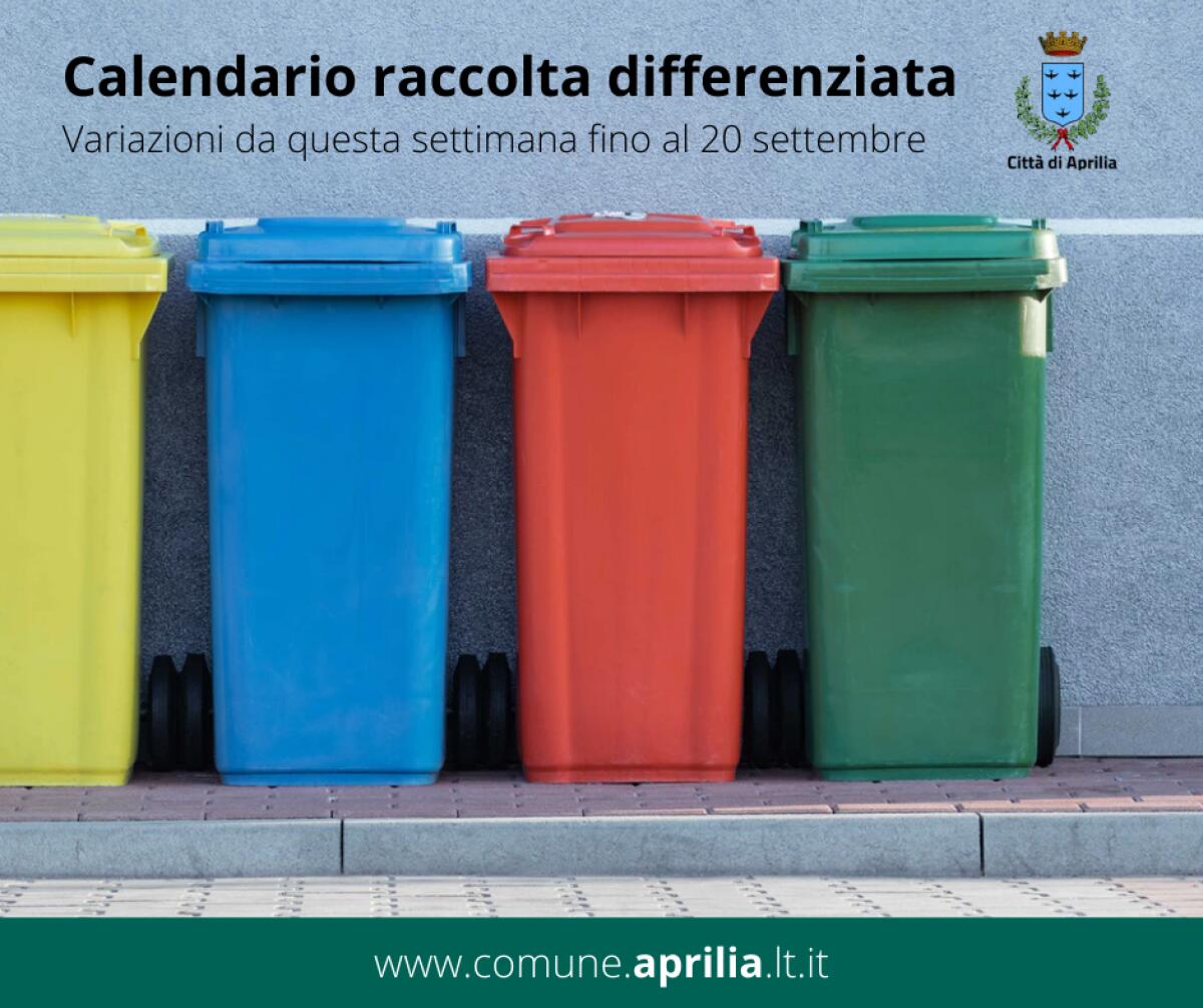 Raccolta differenziata ad Aprilia: cambia il calendario, incrementati i giorni per il conferimento dell’umido. - 