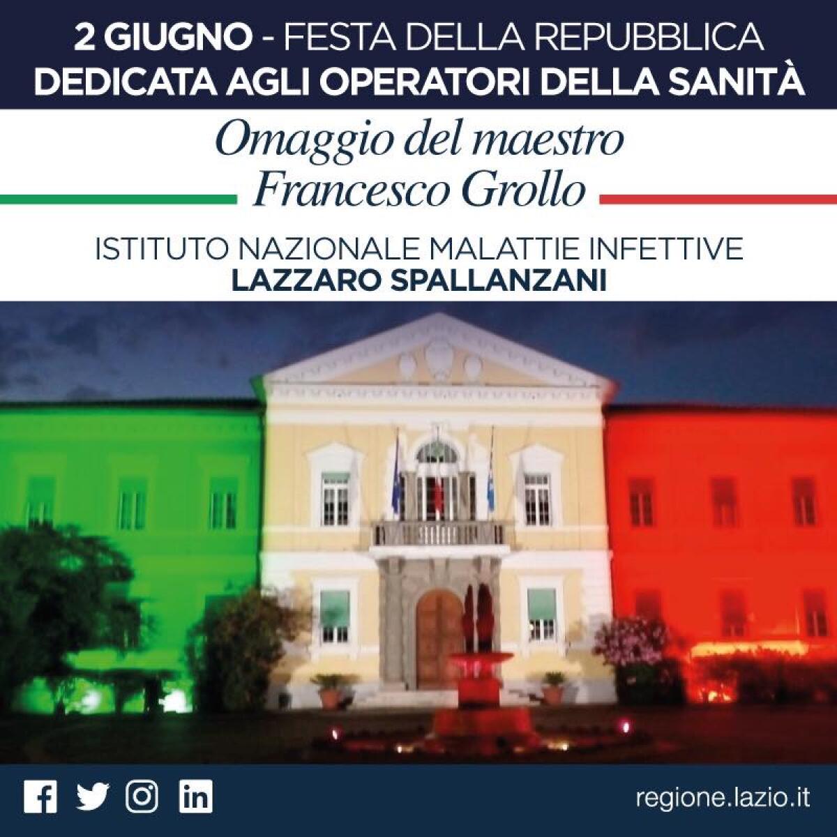 Zingaretti, "Dedichiamo questo 2 giugno agli operatori della sanità, ai familiari e alle vittime del Covid" - 