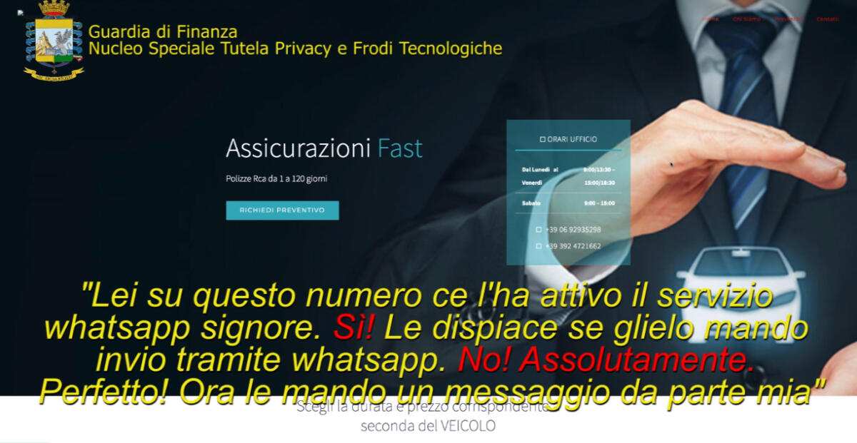 Polizze truffa, smantellata la rete dei falsi broker assicurativi Rc Auto online. 220 siti erano privi di autorizzazione VIDEO - 