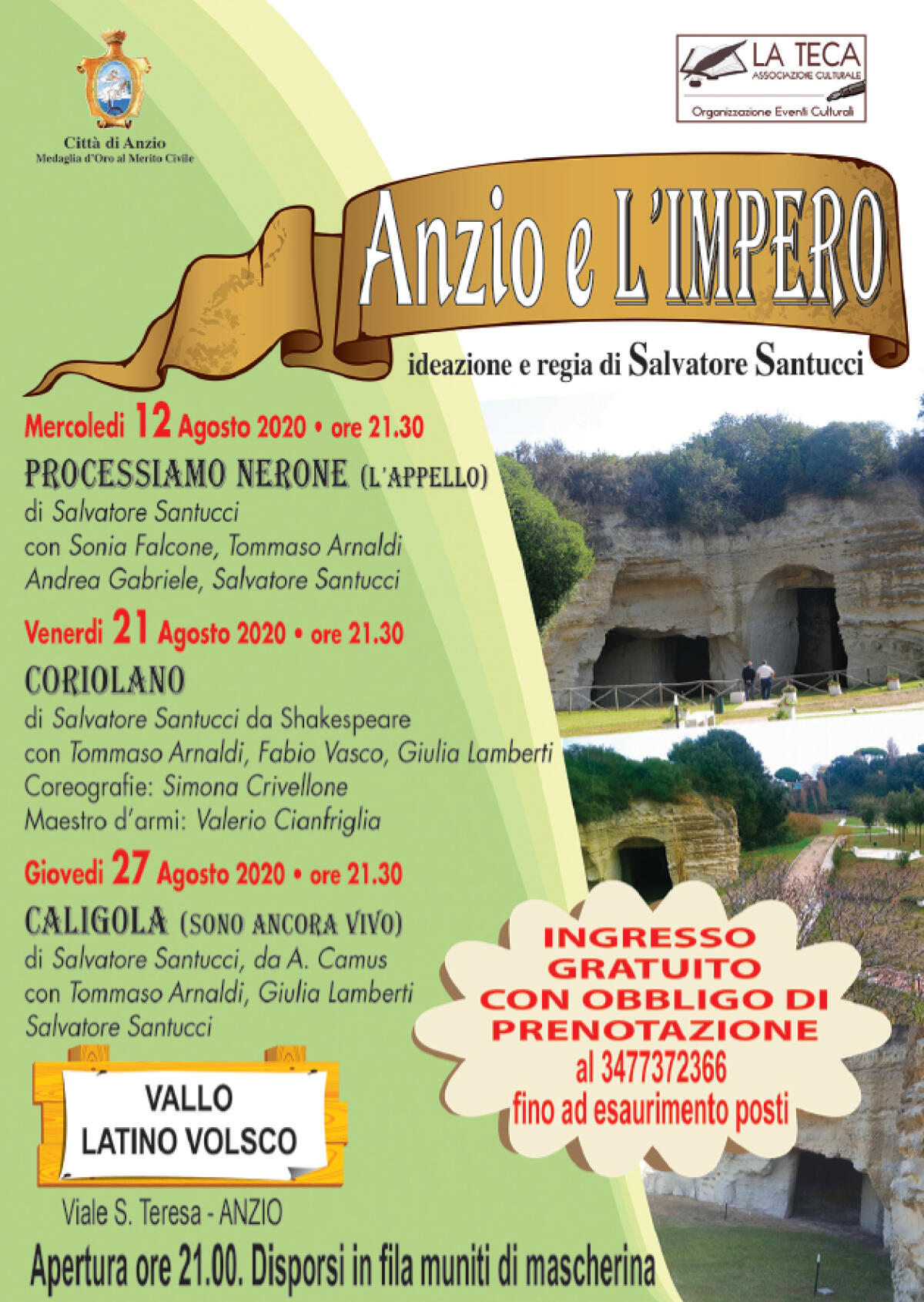 Torna "Anzio e l'Impero", la rassegna teatrale dell'associazione La Teca - 