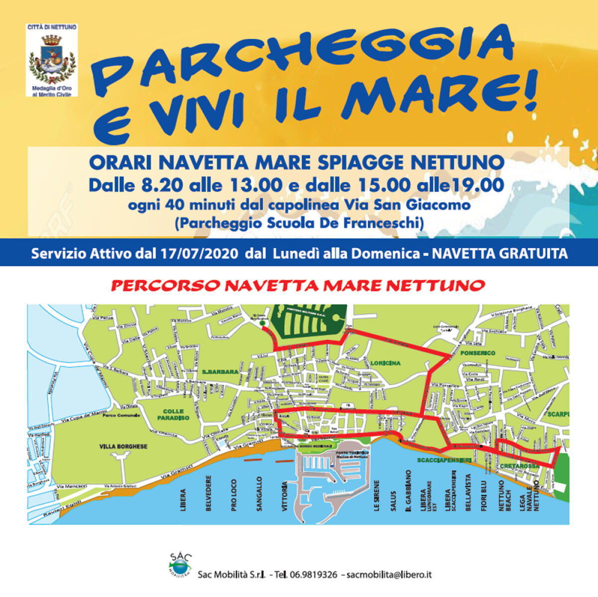 Parcheggi e collegamenti con spiagge e centro, da questo fine settimana a Nettuno attive le navette. - 