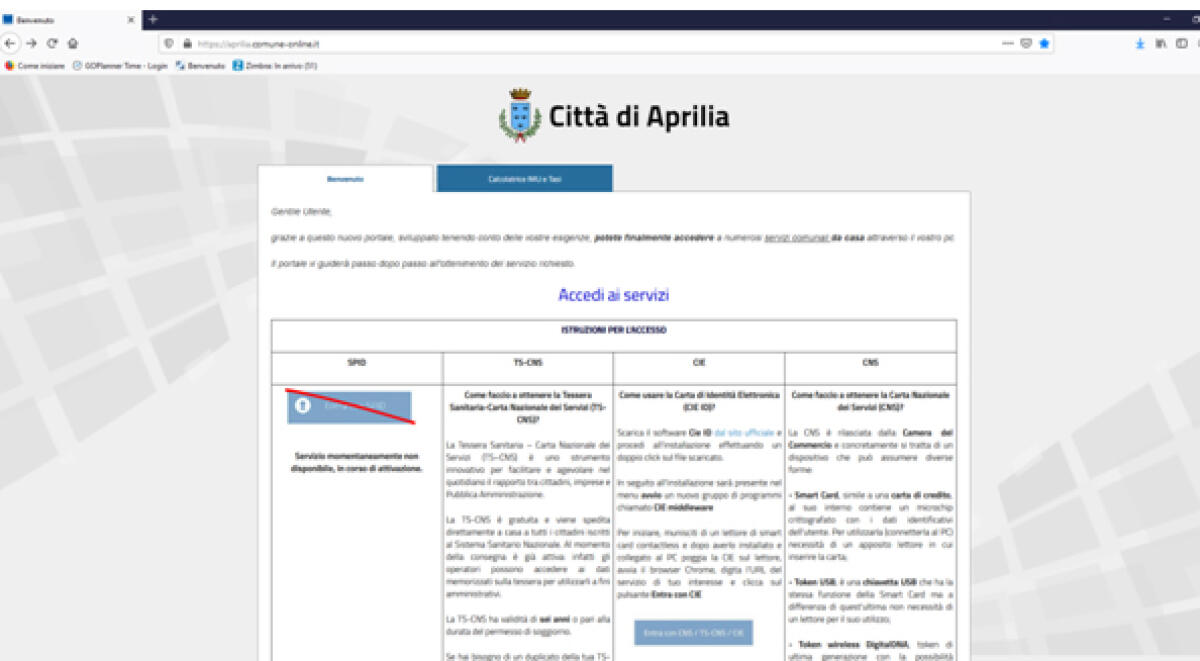 Sportello Tributi on line del Comune di Aprilia, "Un altro servizio che non funziona" - 