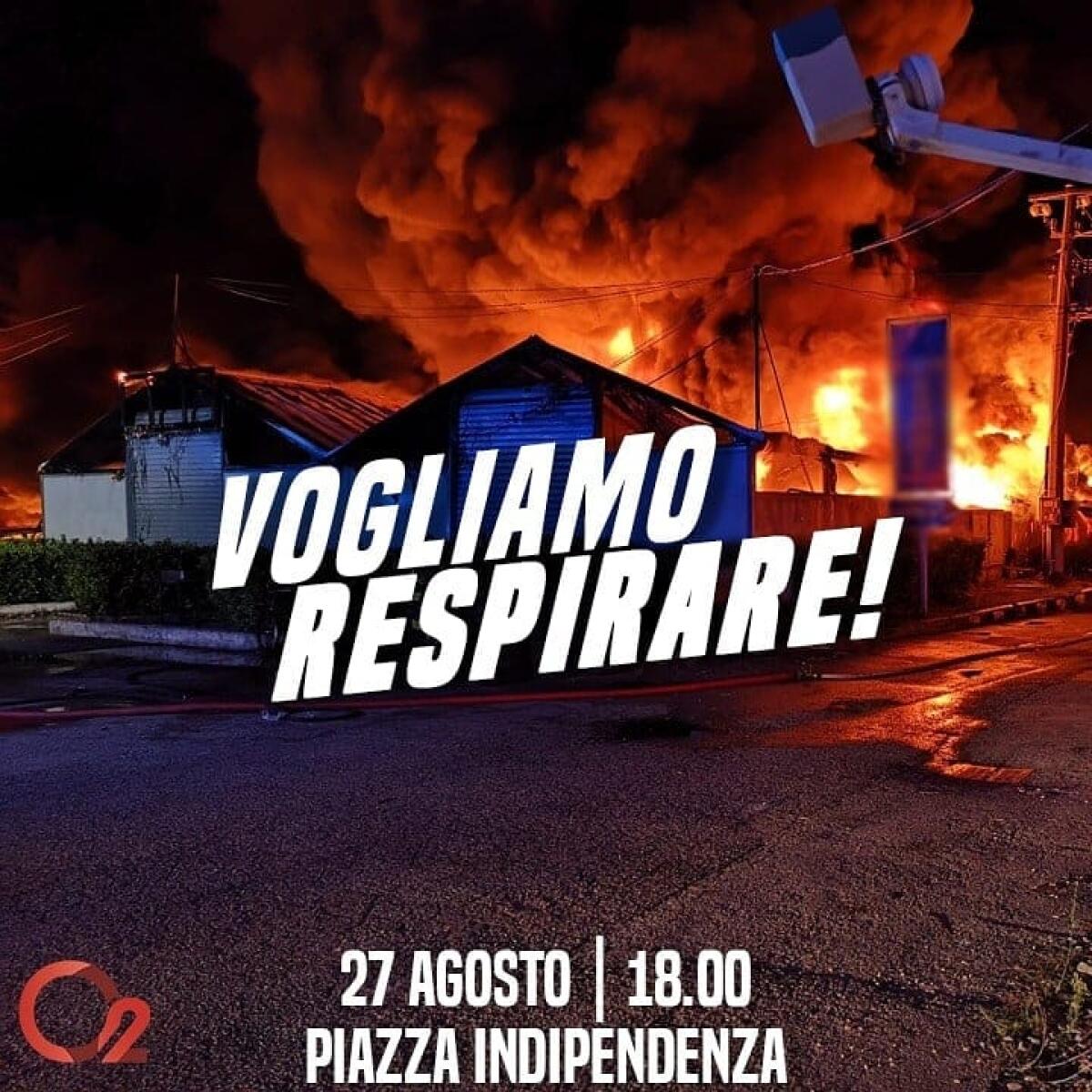 Incendi ad Aprilia ed Ardea, sit-in a Pomezia: "No ai roghi tossici" - 