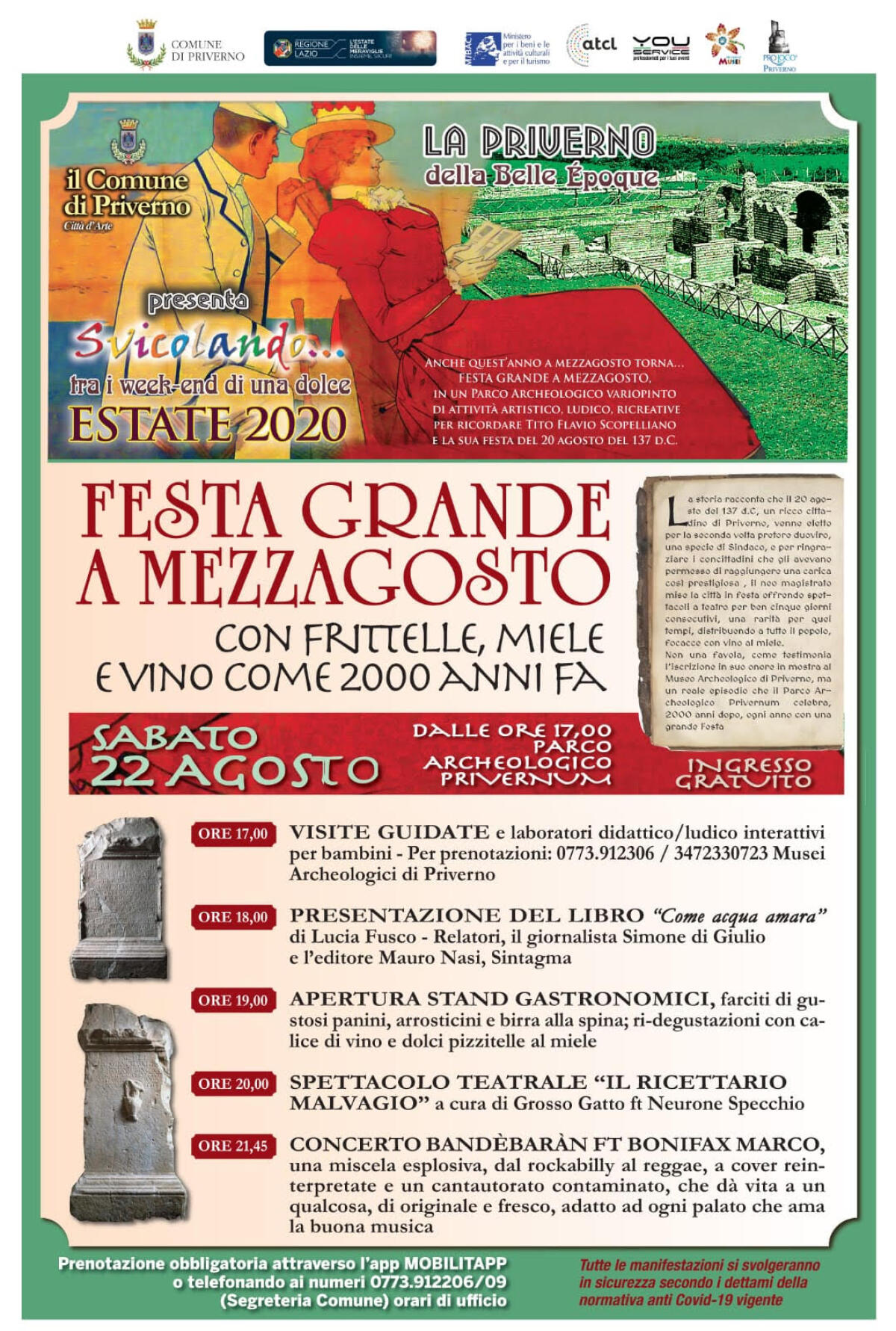 "Festa Grande a Mezzagosto" questo sabato al Parco Archeologico di Priverno. - 