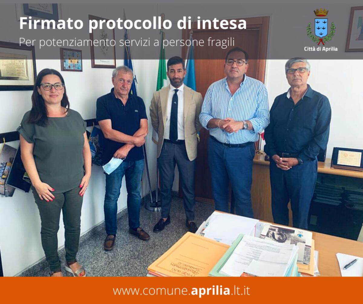 Interventi a favore delle persone fragili: protocollo d’intesa tra l’Associazione Alzheimer Uniti Aprilia, la Multiservizi ed il Comune. - 