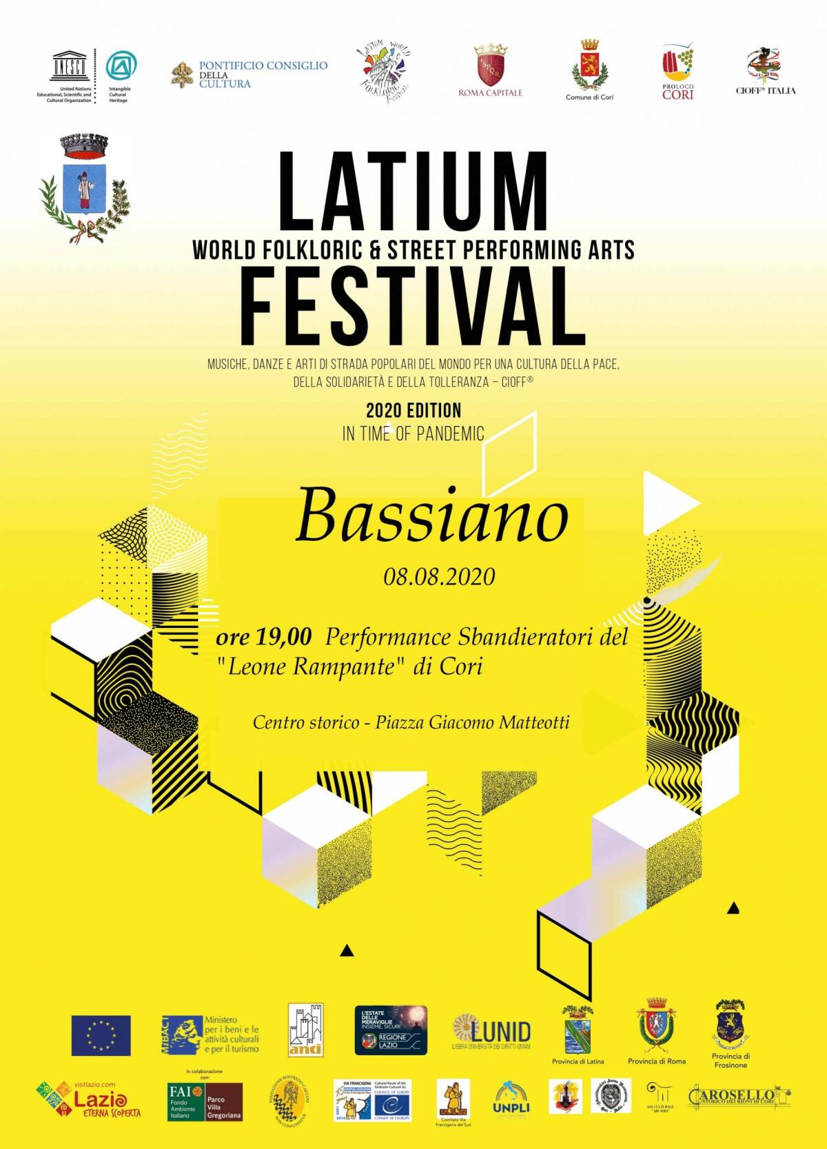 A Bassiano oggi è di scena il LATIUM FESTIVAL 2020 - 