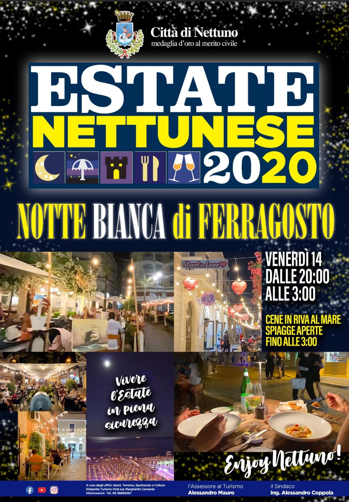 “Notte Bianca” questa sera a Nettuno, nel rispetto delle normative anti-Covid. - 