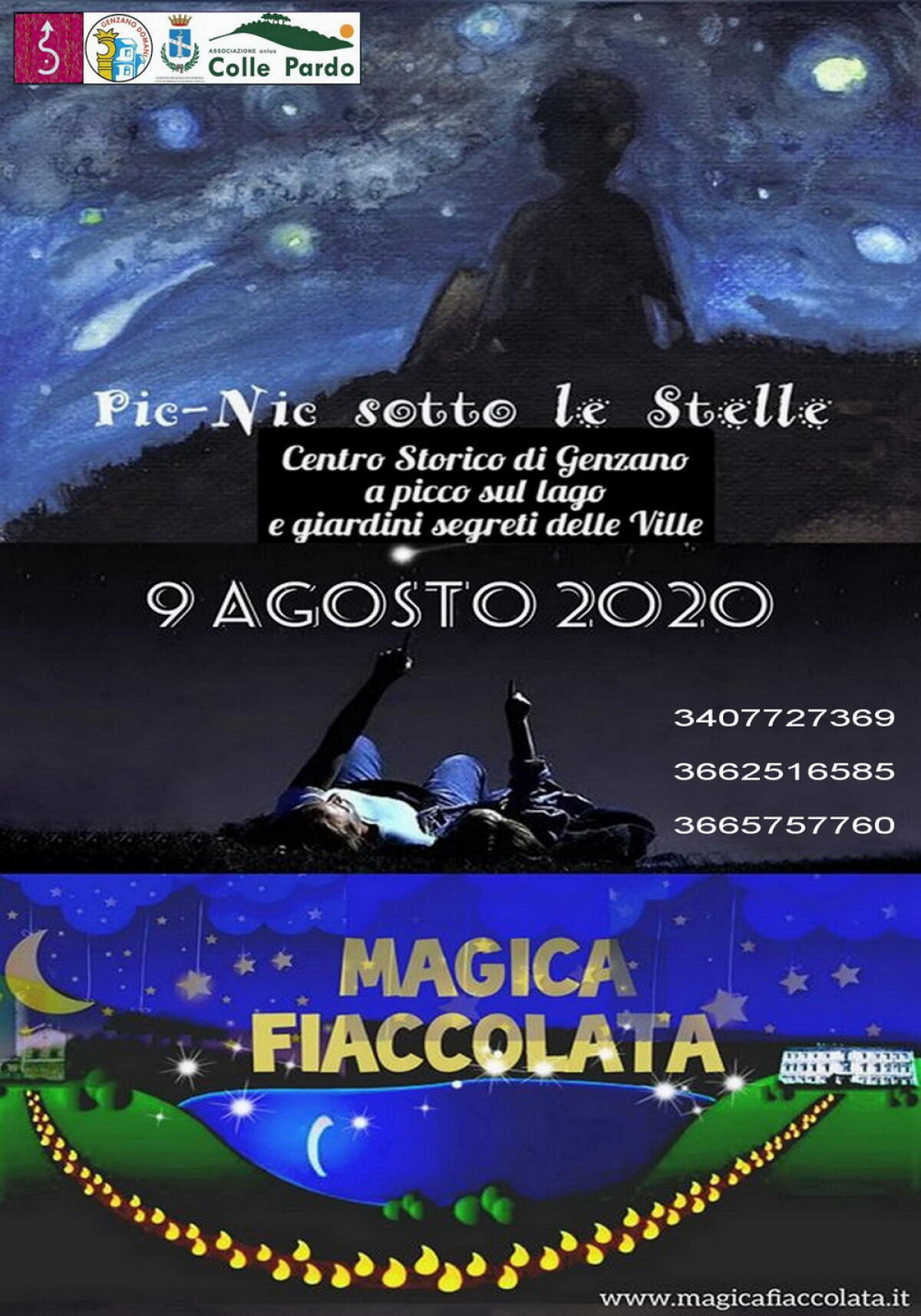 Magica fiaccolata sotto le stelle cadenti a picco sul Lago di Nemi - 
