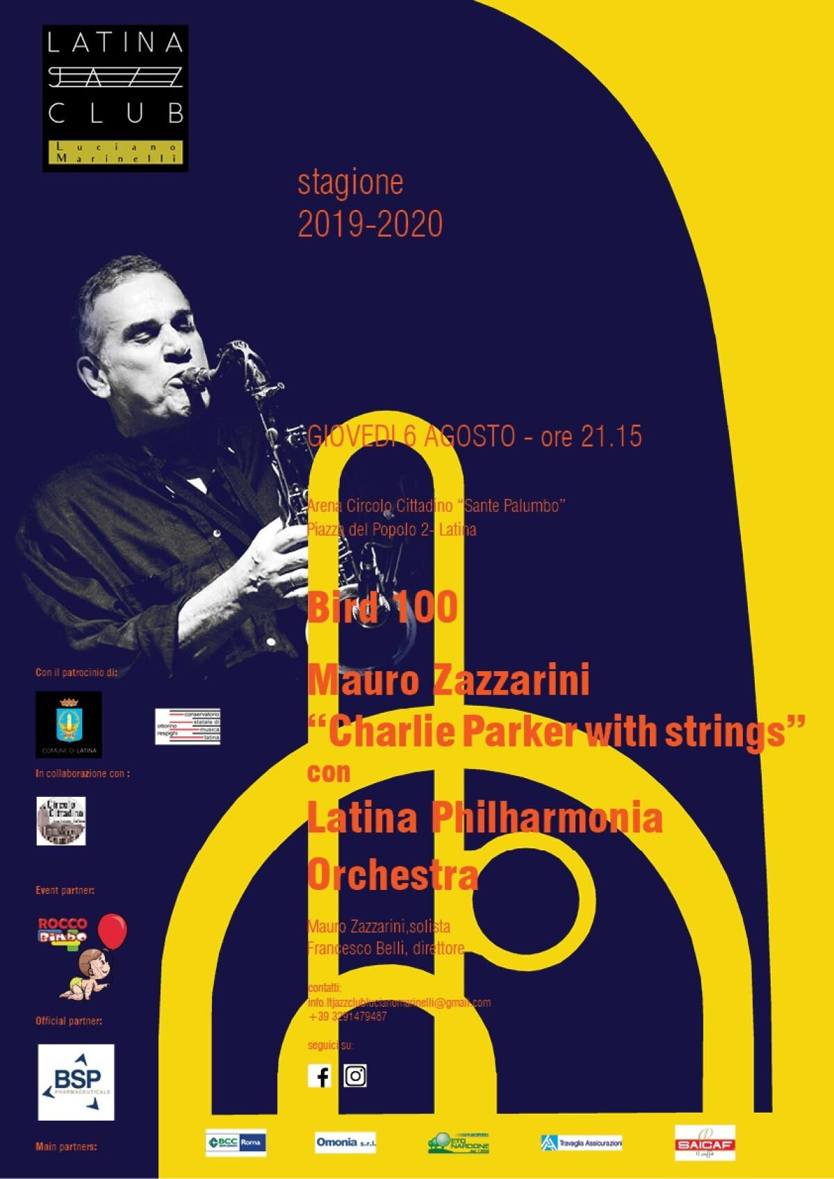 Mauro Zazzarini e Francesco Belli con “Charlie Parker with strings” riaprono la stagione del Latina jazz Club - 