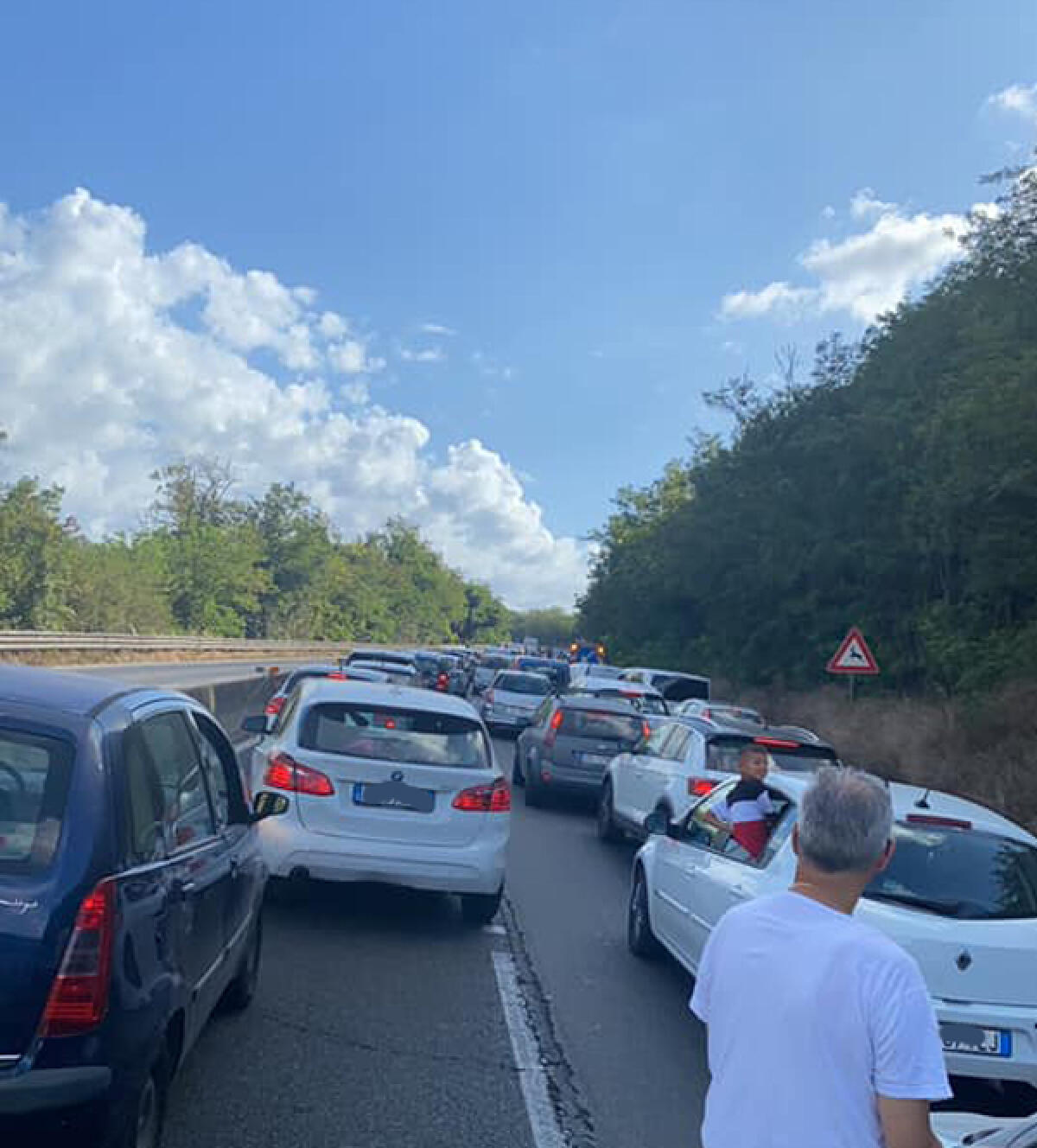 Incendio sulla Pontina a Castel di Decima, cade un albero. TRAFFICO BLOCCATO in entrambe le direzioni - 