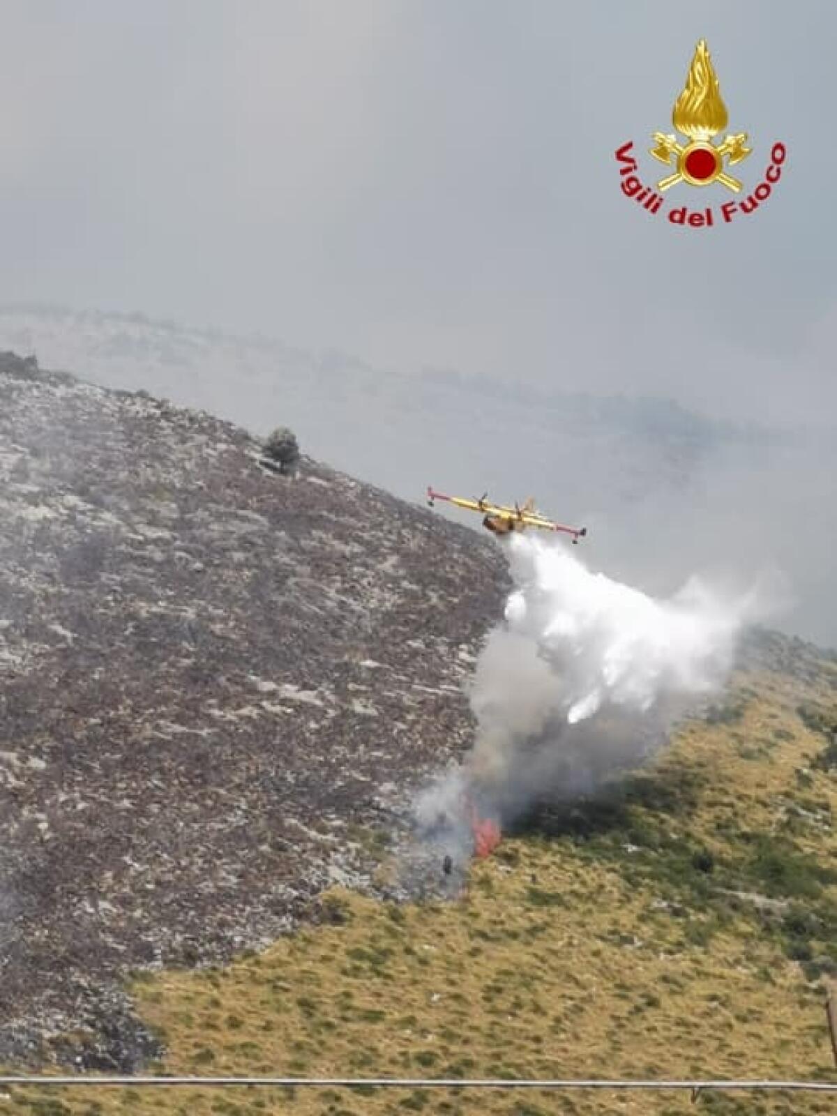 Trenta ettari di vegetazione distrutti dalle fiamme sui Monti Lepini, tra Maenza e Prossedi. - 