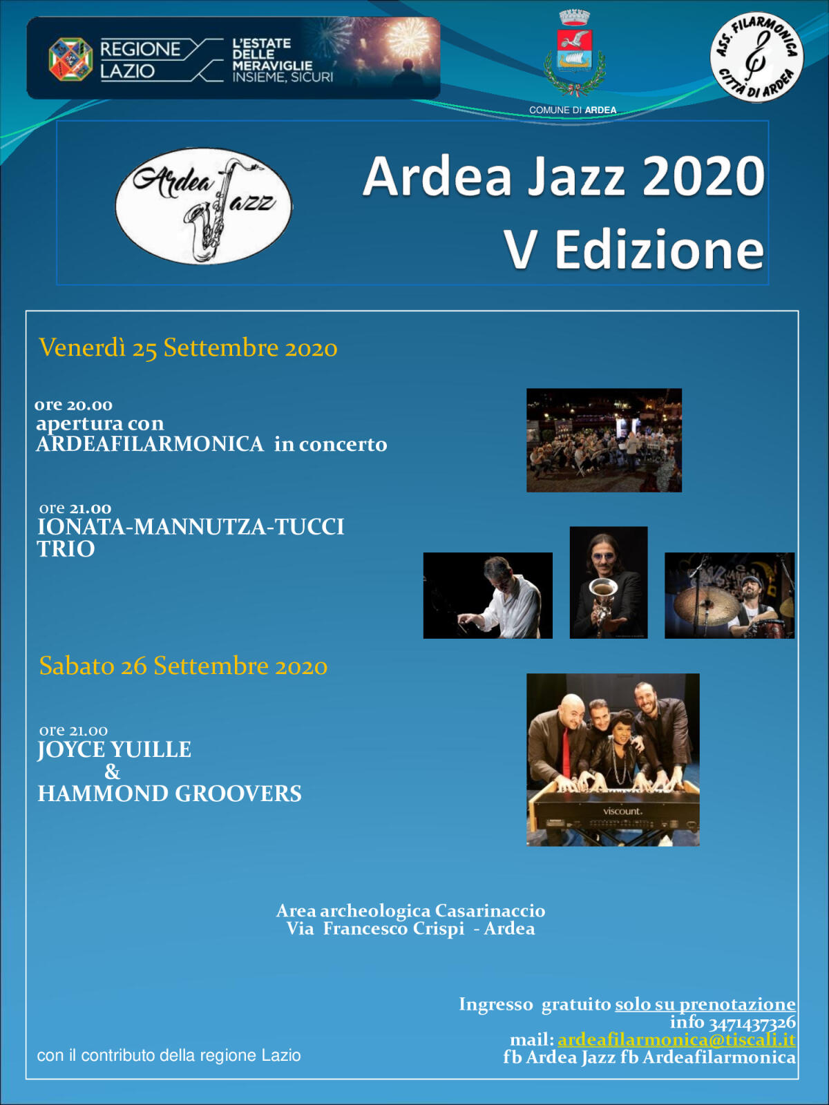 Ardea Jazz, dal 25 settembre torna la musica - 