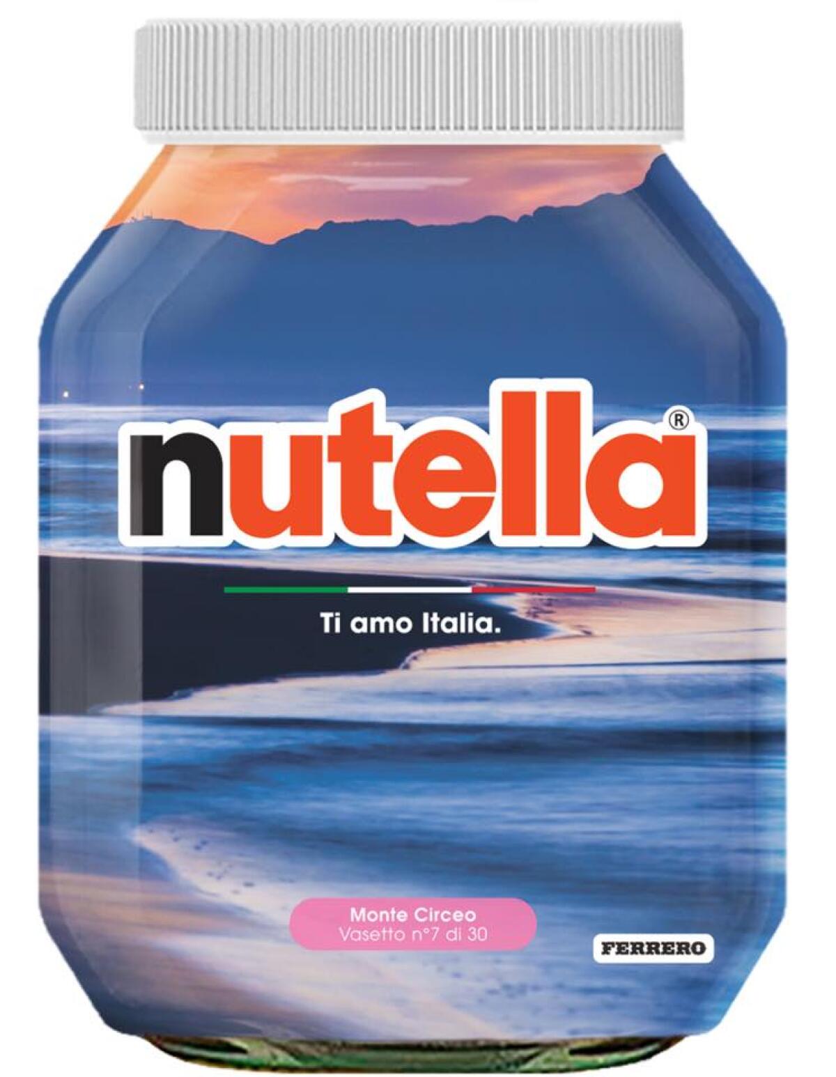 "Ti Amo Italia", sui vasetti di Nutella anche il Monte Circeo - 