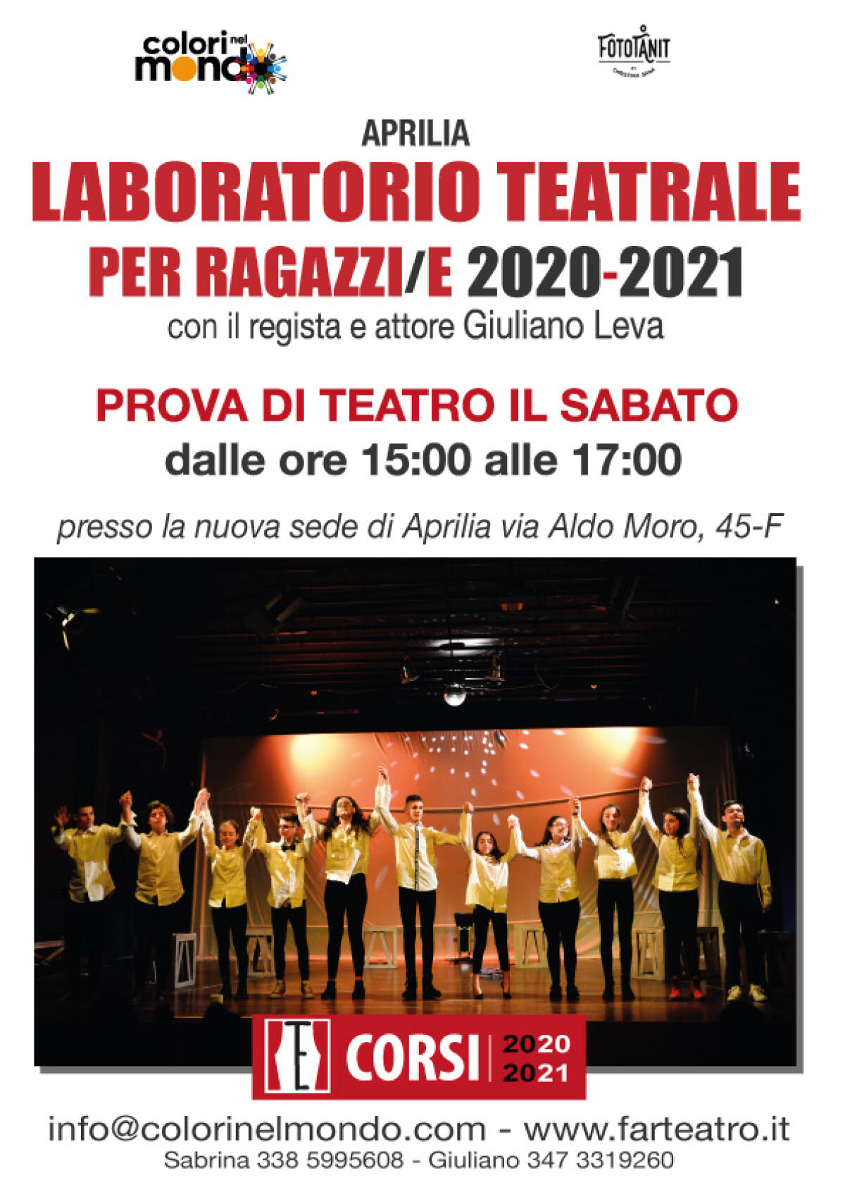 L’associazione “Colori nel Mondo” di Aprilia riprende il laboratorio teatrale per ragazzi e ragazze. - 