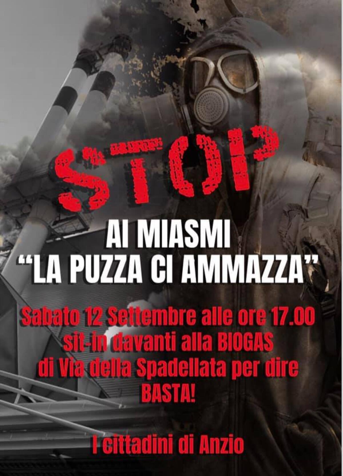 “Stop ai miasmi: la puzza ci ammazza”. Sit-in di protesta oggi davanti alla biogas di Anzio. - 