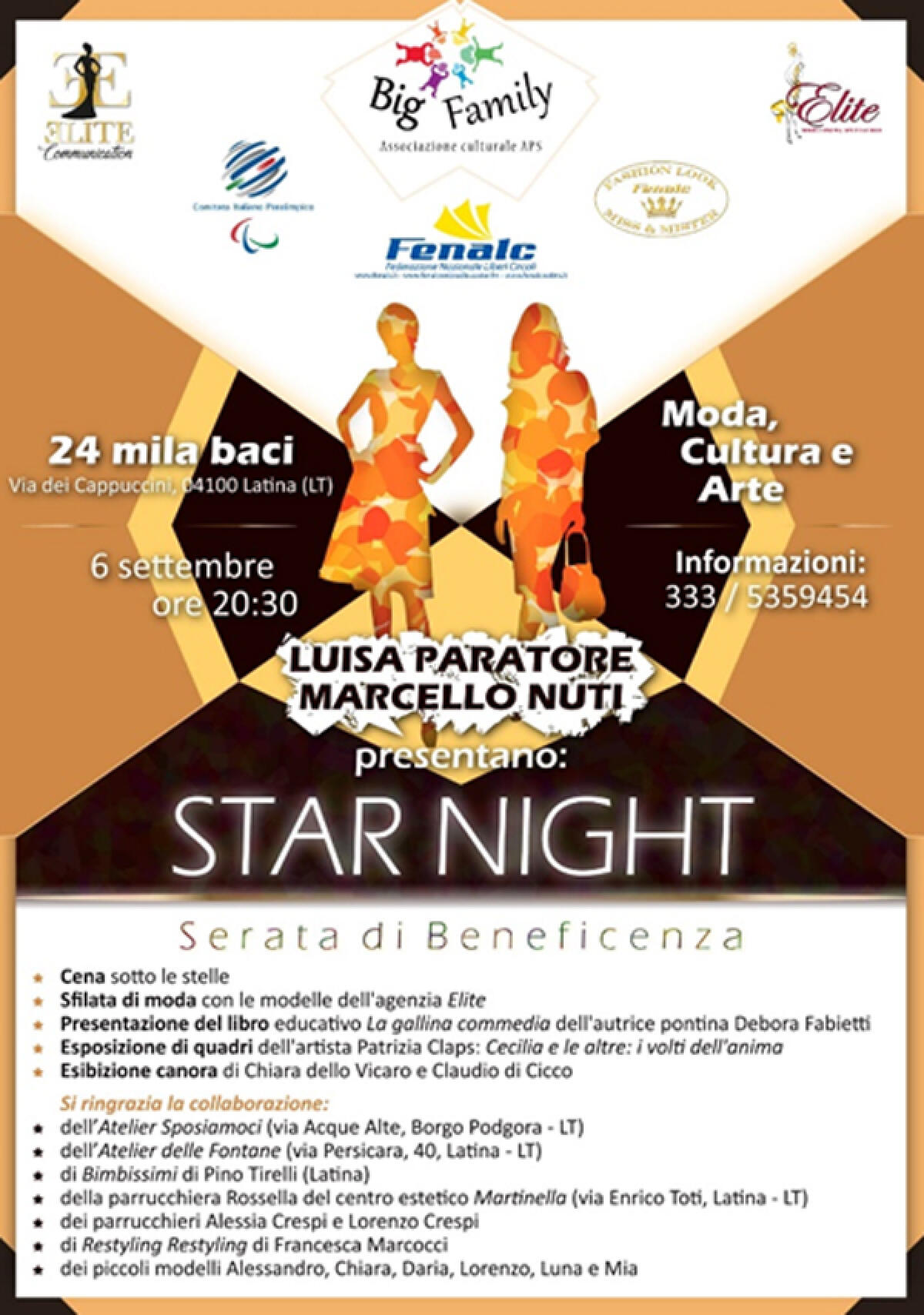 Questa domenica a Latina “Star Night”, una serata di beneficenza dell’associazione “Big Family” a favore dell’Icot. - 