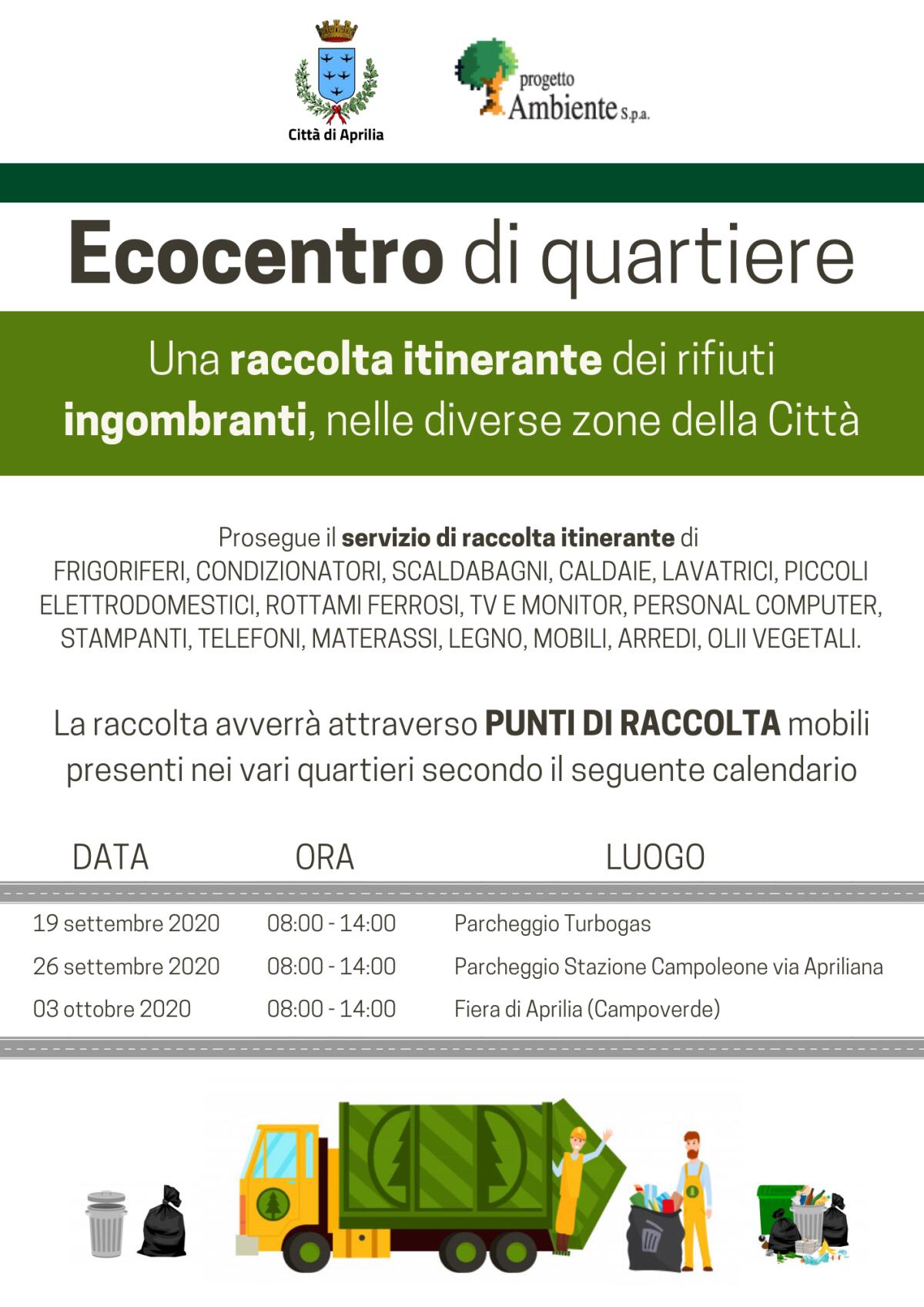 “Ecocentro di Quartiere”, la Progetto Ambiente di Aprilia organizza nuovi appuntamenti. - 