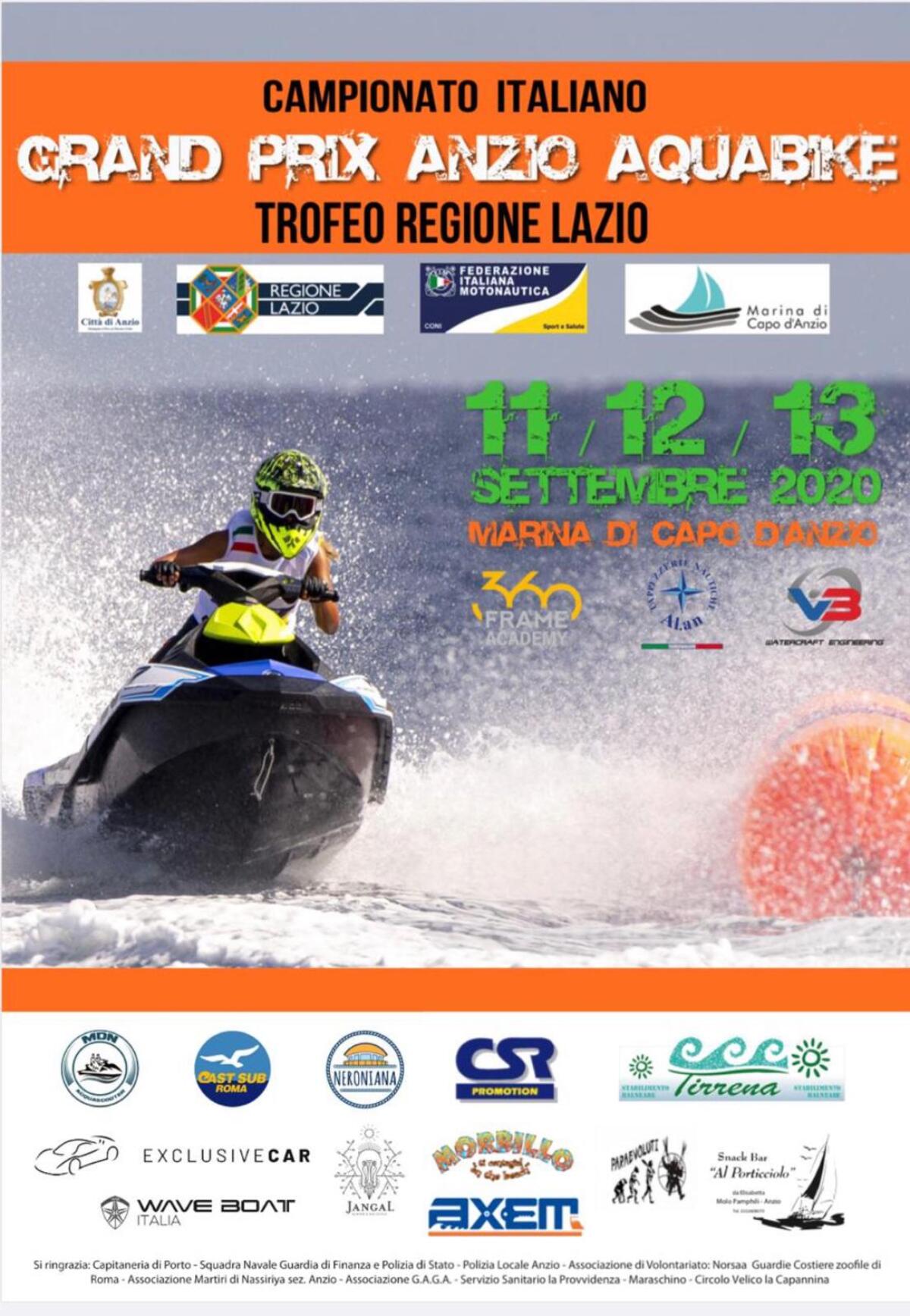 Ad Anzio questo fine settimana il “Grand Prix Anzio Aquabike - Trofeo Regione Lazio”. - 