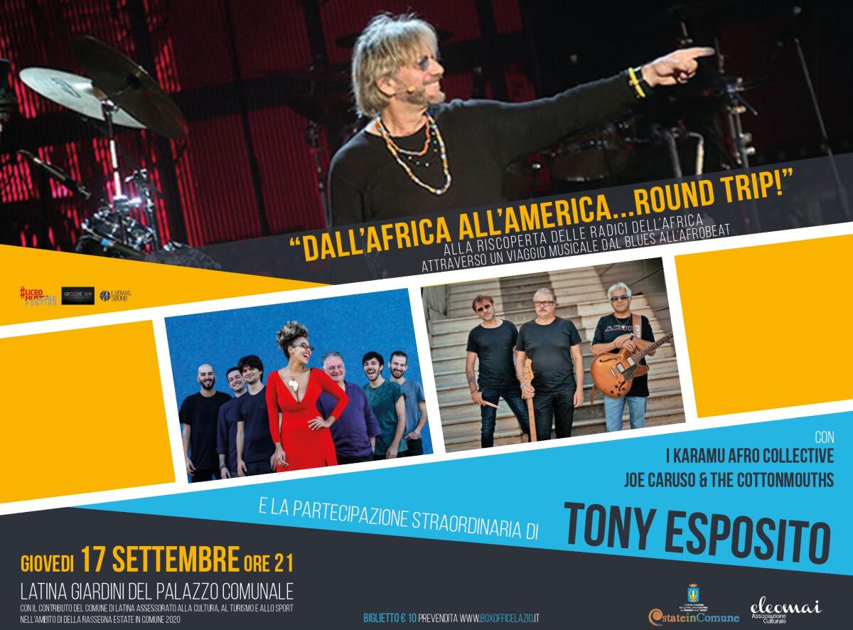 Latina, Tony Esposito in concerto nei Giardini del Comune - 