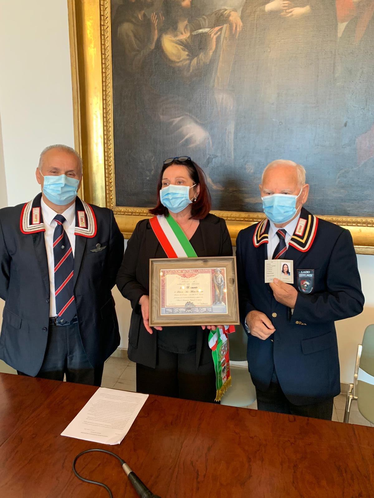 Il Sindaco di Priverno Anna Maria Bilancia diventa socia benemerita della ANC - 