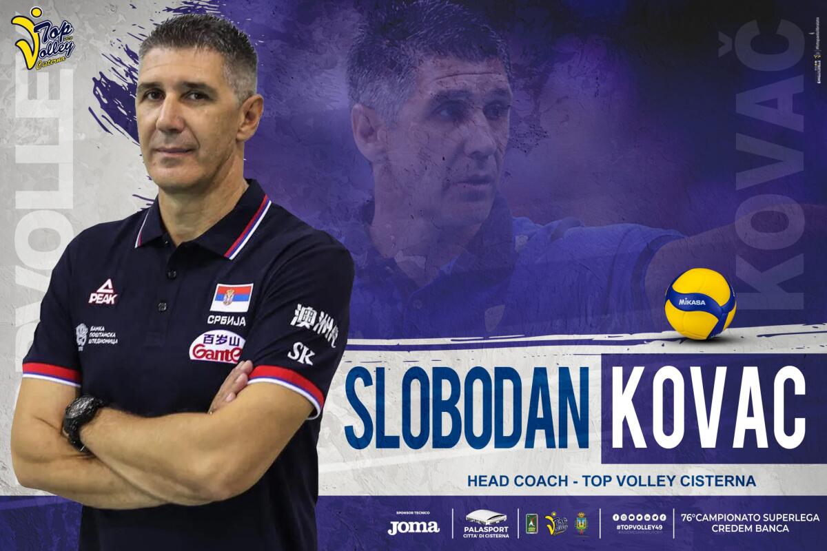 Top Volley Cisterna, il nuovo coach è Slobodan ‘Boban’ Kovač - 