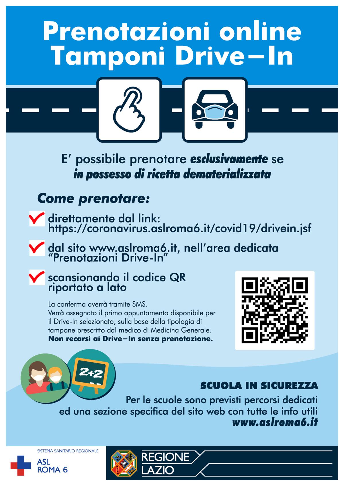 La Asl Roma6 promette “niente più code ai drive-in”: ad Anzio, Pomezia e Genzano partono le prenotazione online dei tamponi. - 