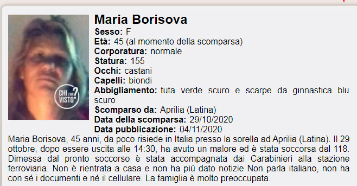 Aprilia, 45enne scomparsa da giorni: familiari preoccupati - 