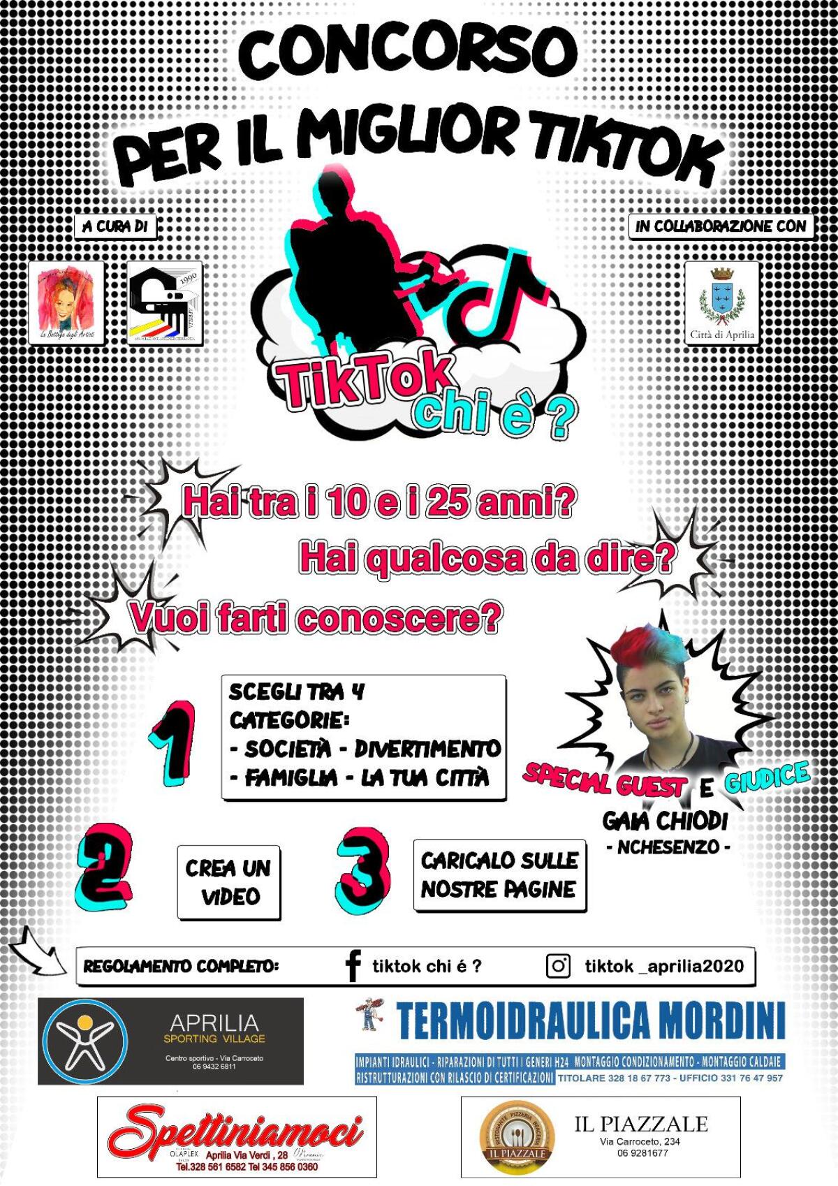 Aprilia - Concorso social per i più giovani: al via #Tiktokchiè2020 - 