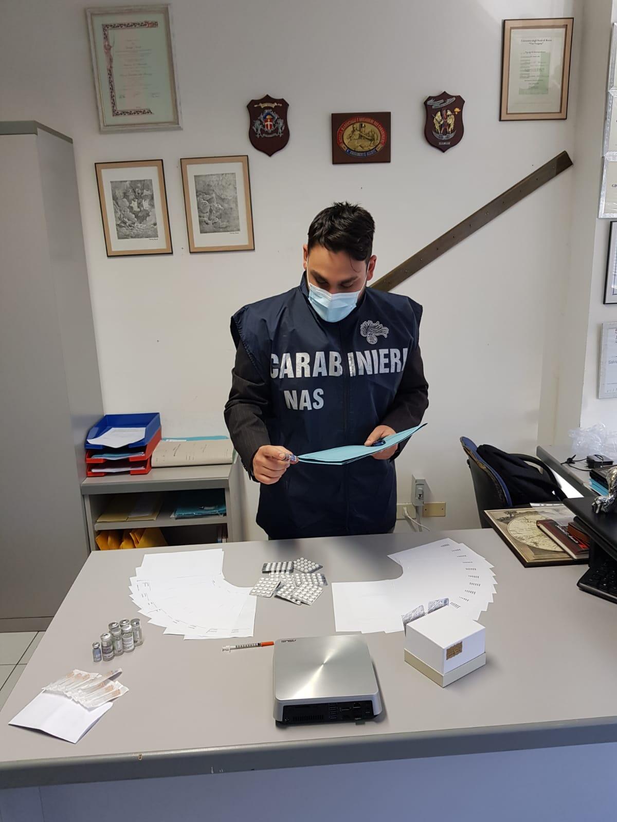 Farmaci anabolizzanti e falsificazione di ricette mediche: perquisizioni e sequestri del Nas di Latina. 4 indagati. - 