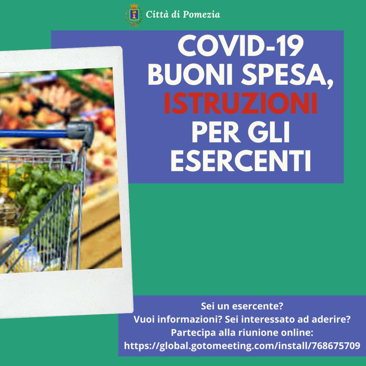 Covid, buoni spesa digitali: a Pomezia una riunione online per dare istruzioni agli esercenti convenzionati. - 