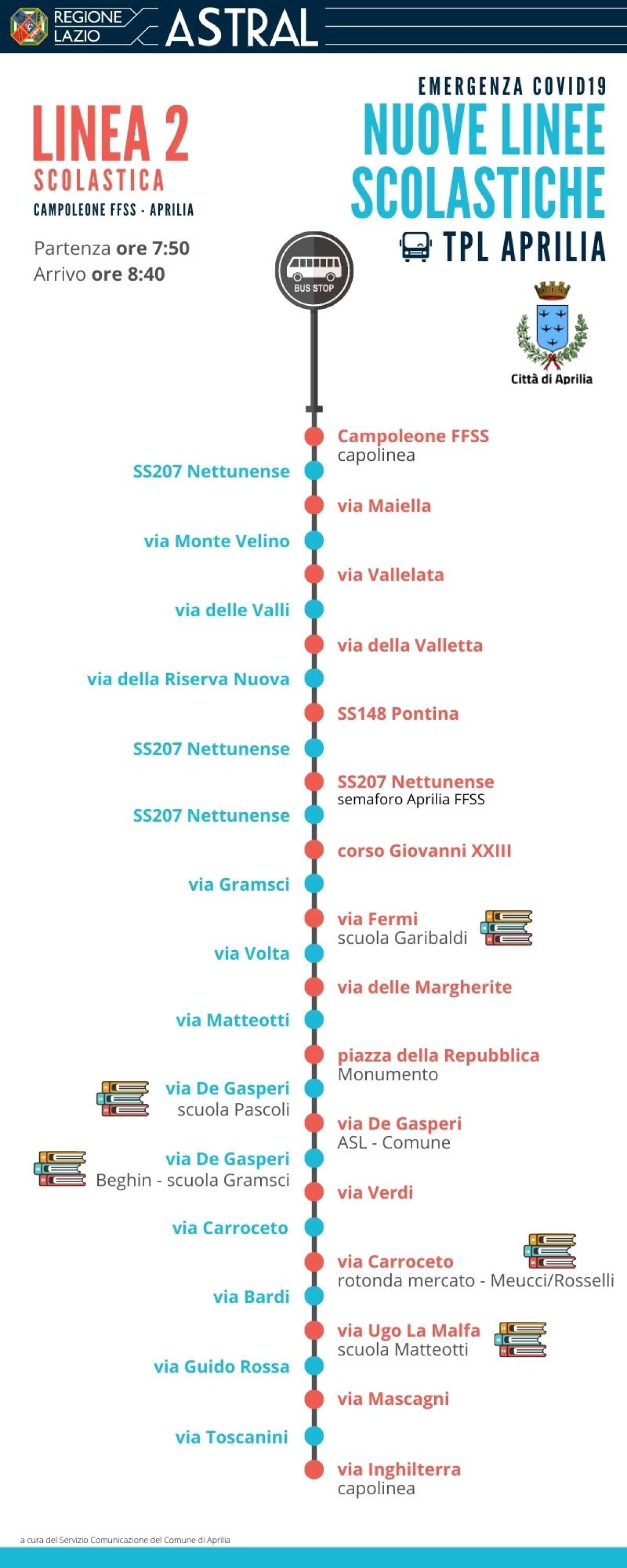 Nuove corse integrative del Trasporto Pubblico Locale: da oggi ad Aprilia introdotte delle variazioni. - 