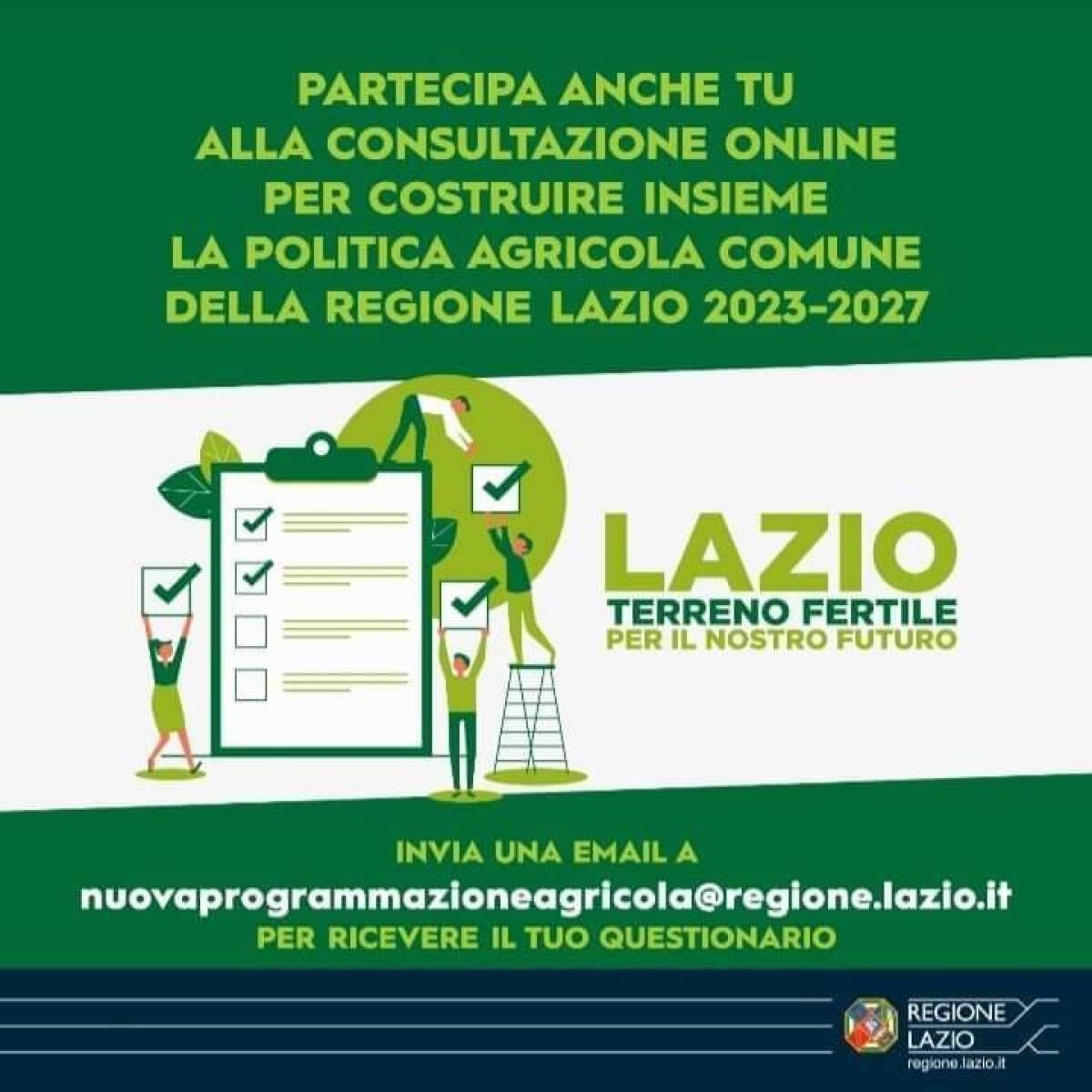 Nuova Politica Agricola Comune del Lazio: consultazione pubblica sino al prossimo 30 gennaio. - 
