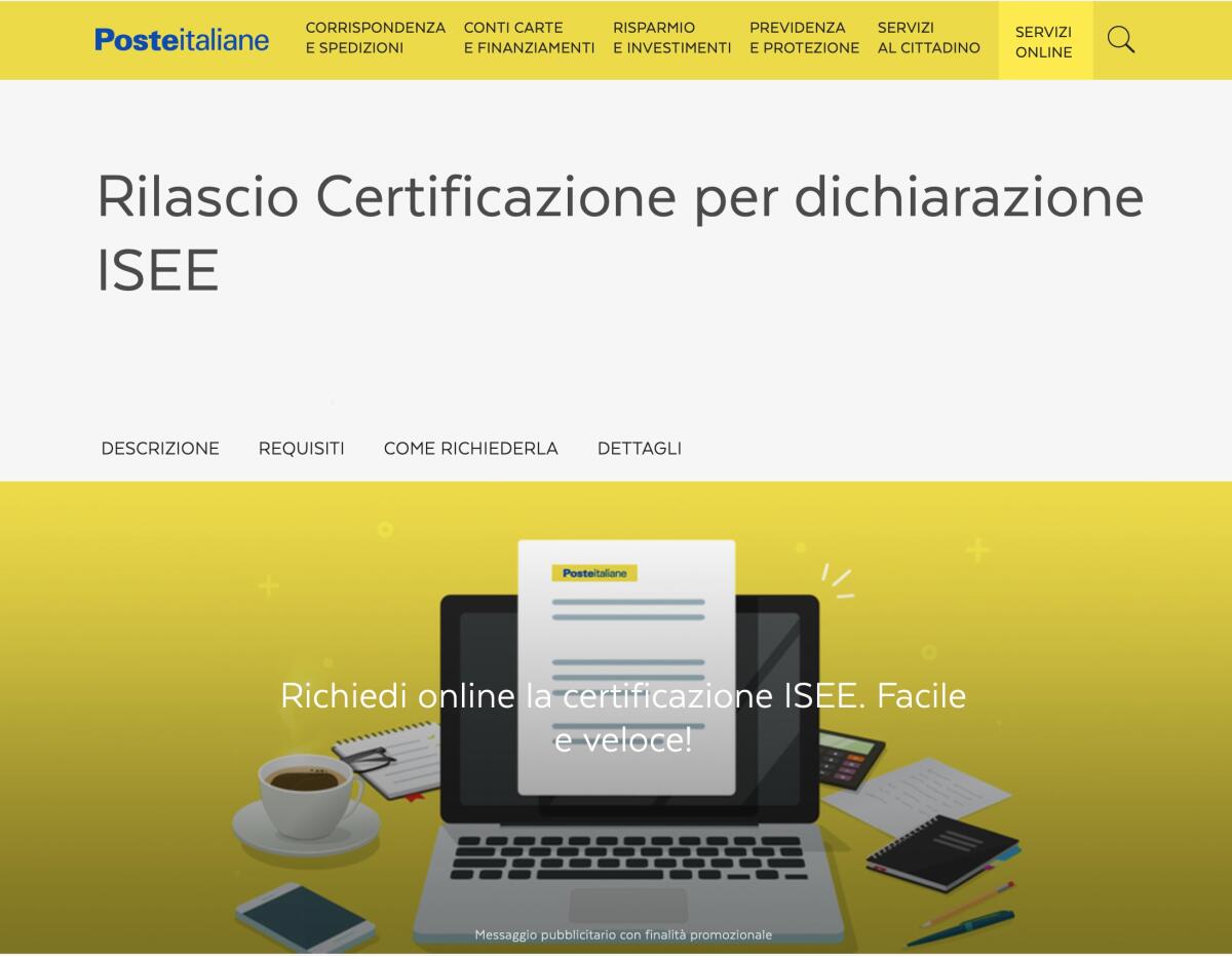 Poste Italiane: a Latina e provincia disponibili on-line i dati 2019 per la richiesta dell’Isee. - 