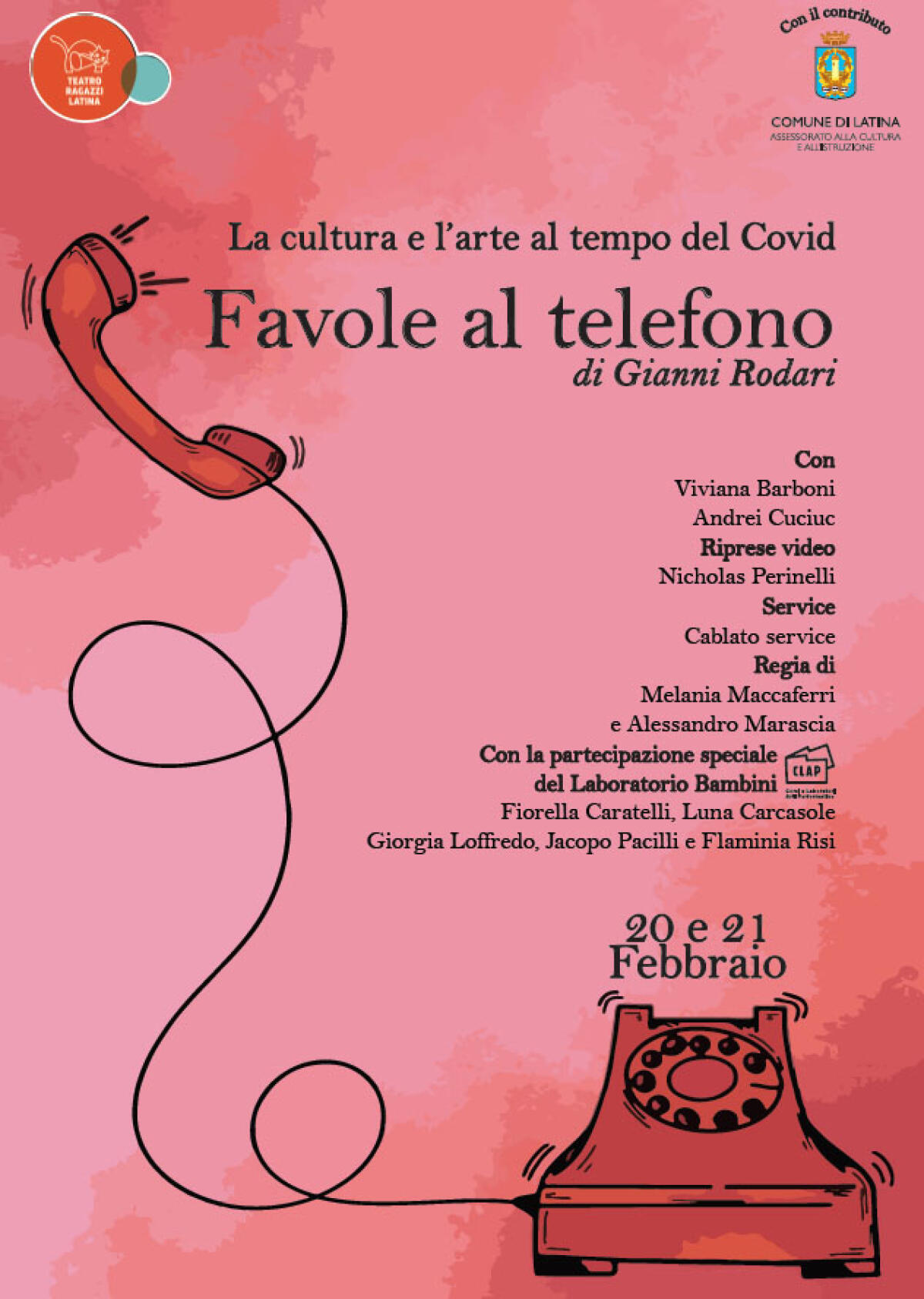“Favole al Telefono”, lo spettacolo in streaming del Teatro Ragazzi di Latina - 