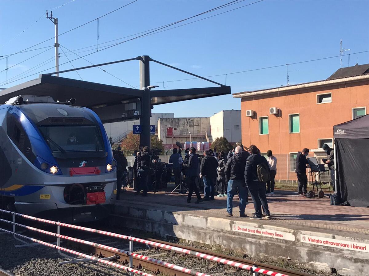 Kim Rossi Stuart ad Aprilia per girare il suo film "Brado" - 