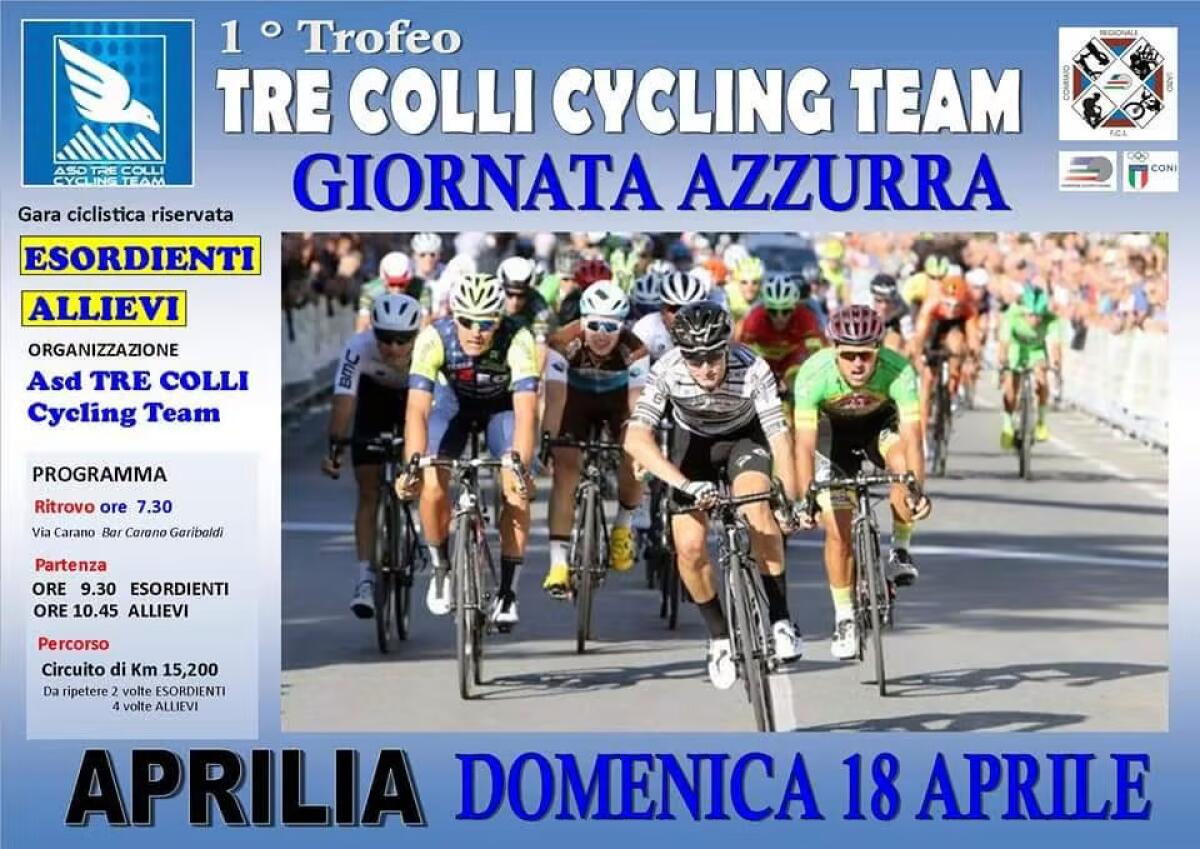 Ad Aprilia il 18 aprile il "I Trofeo Tre Colli Cycling Team" - 