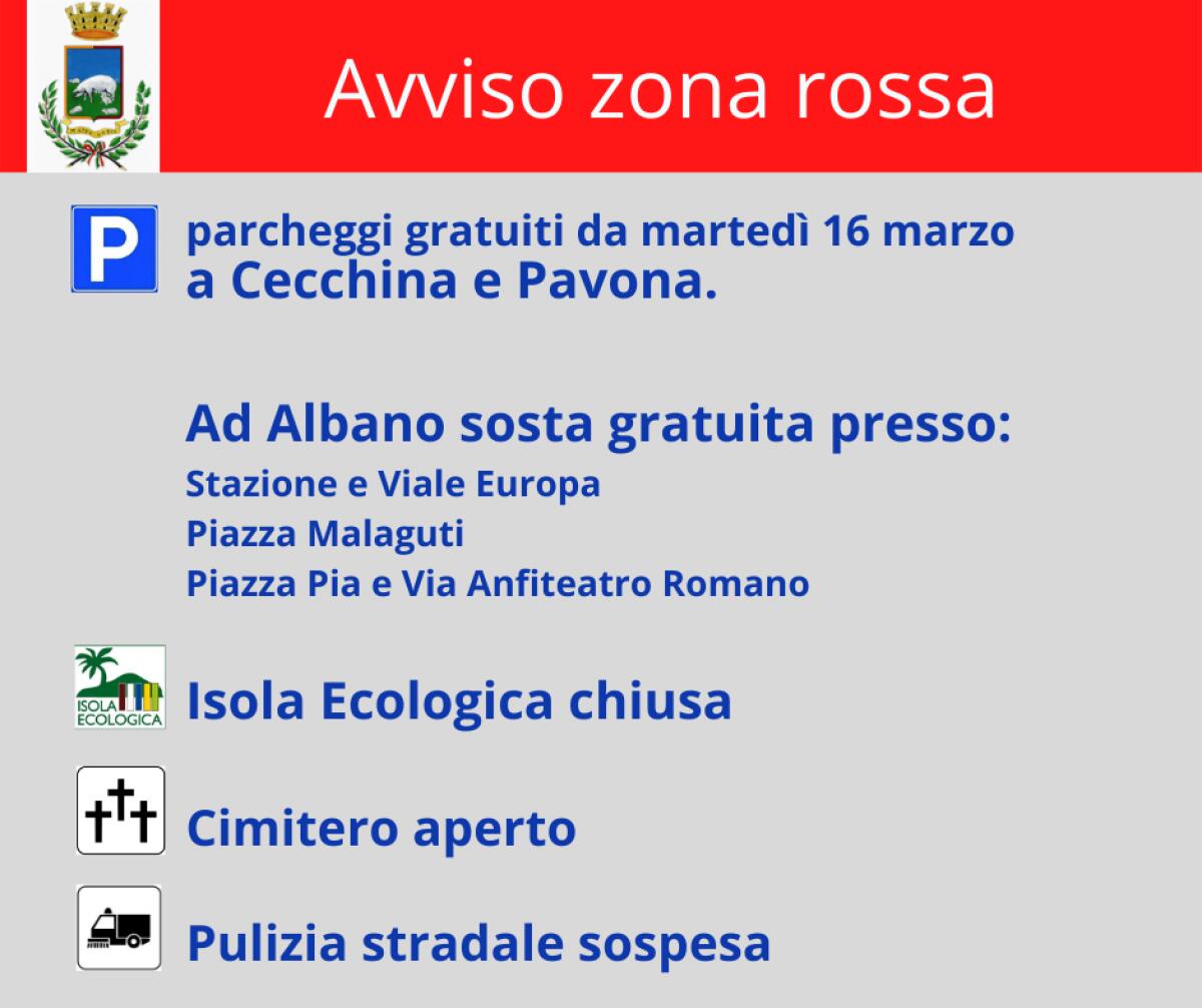 Emergenza Covid, parcheggi gratis a partire da oggi anche nel Comune di Albano. - 