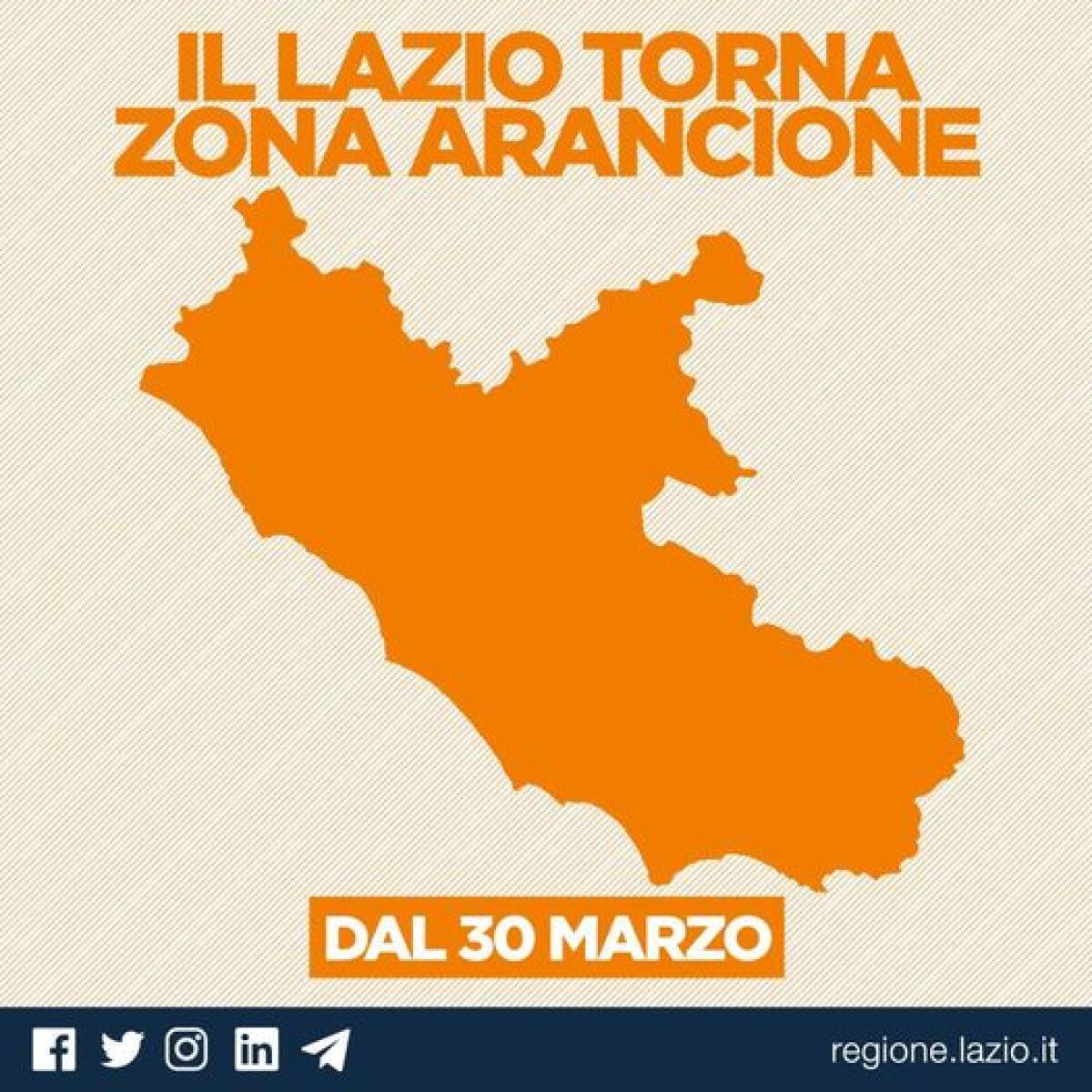 Il Lazio torna zona arancione, il Presidente Zingaretti: “Teniamo alta la guardia per uscire dal tunnel con i vaccini”. - 