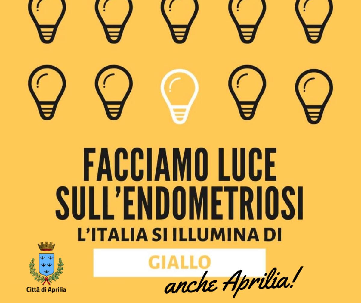 Aprilia, la statua di San Michele si  illumina di giallo per la campagna sull'endometriosi - 