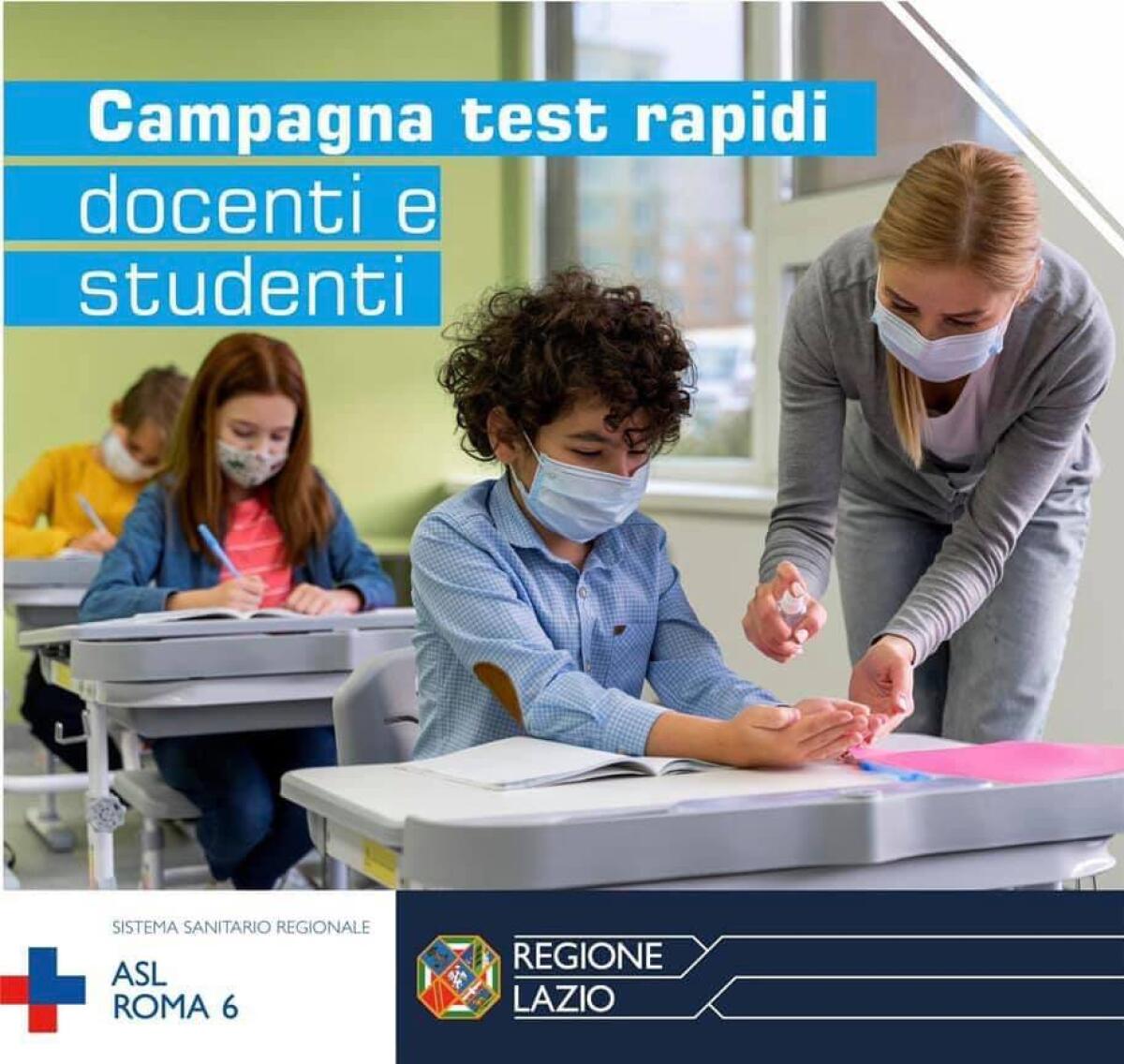 Asl Roma 6, fino al 31 marzo screening covid per docenti e studenti 13/18 anni - 