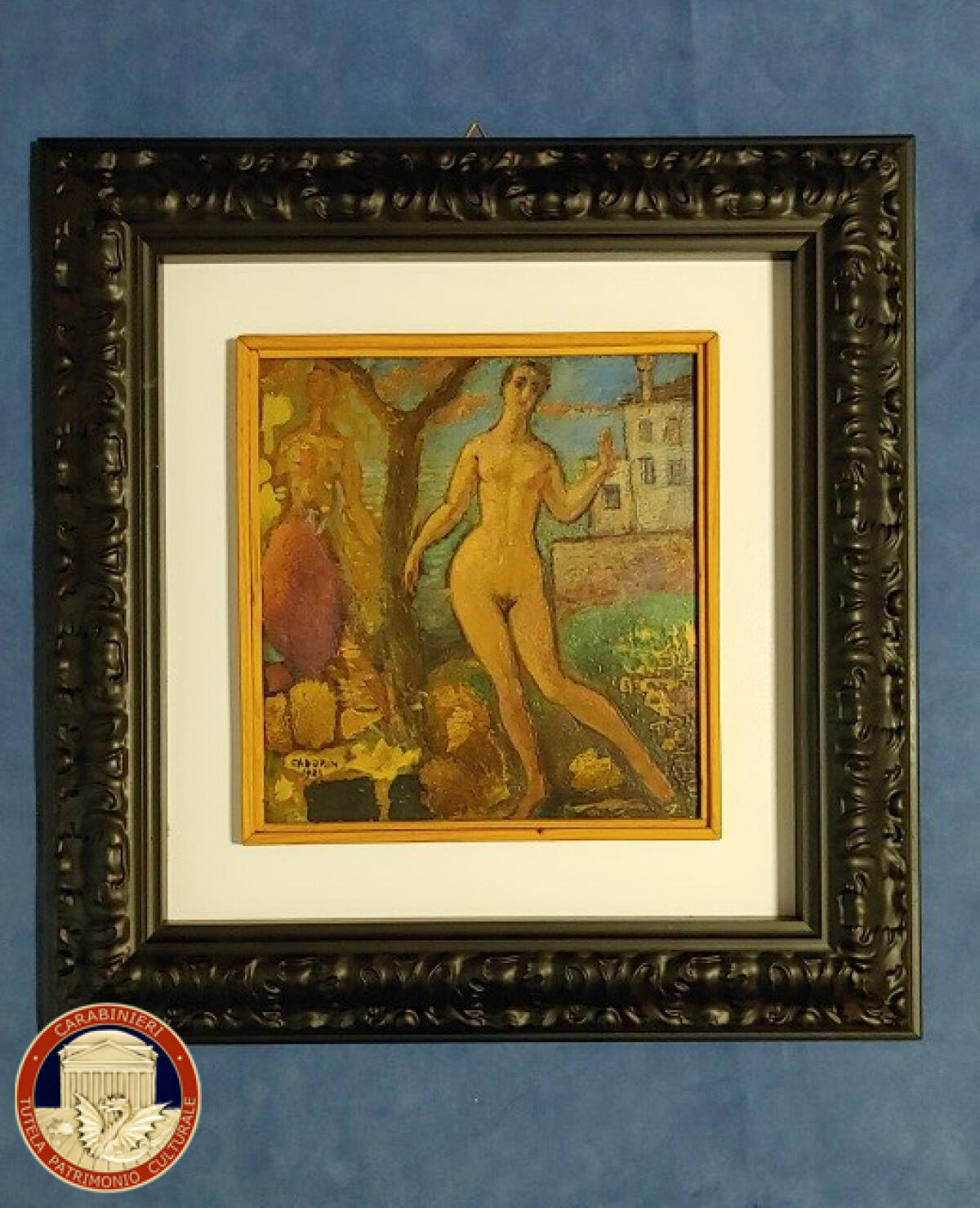 I Carabinieri restituiscono il dipinto “Nudino” di Guido Cadorin alla Pinacoteca di Latina; era stato trafugano negli anni ’40. - 