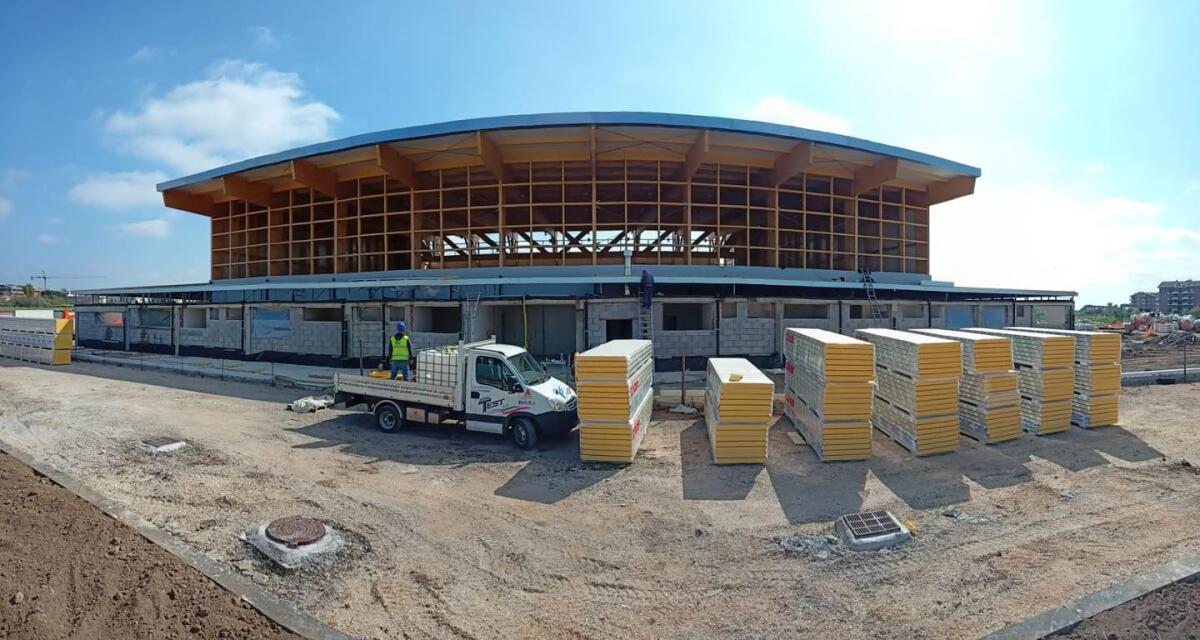 Proseguono i lavori per il nuovo palazzetto dello sport di Aprilia, le immagini - 