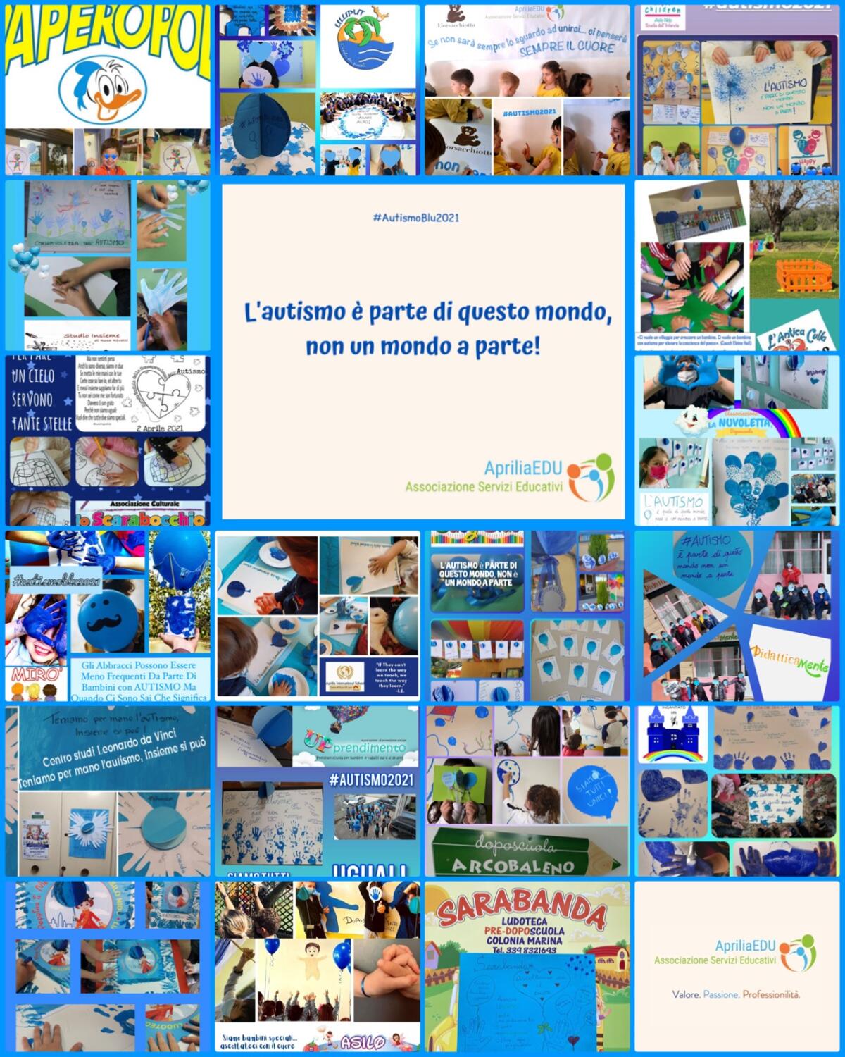 AutismoBlu2021: anche l’associazione di servizi educativi “Aprilia Edu” ha aderito all’iniziativa. - 