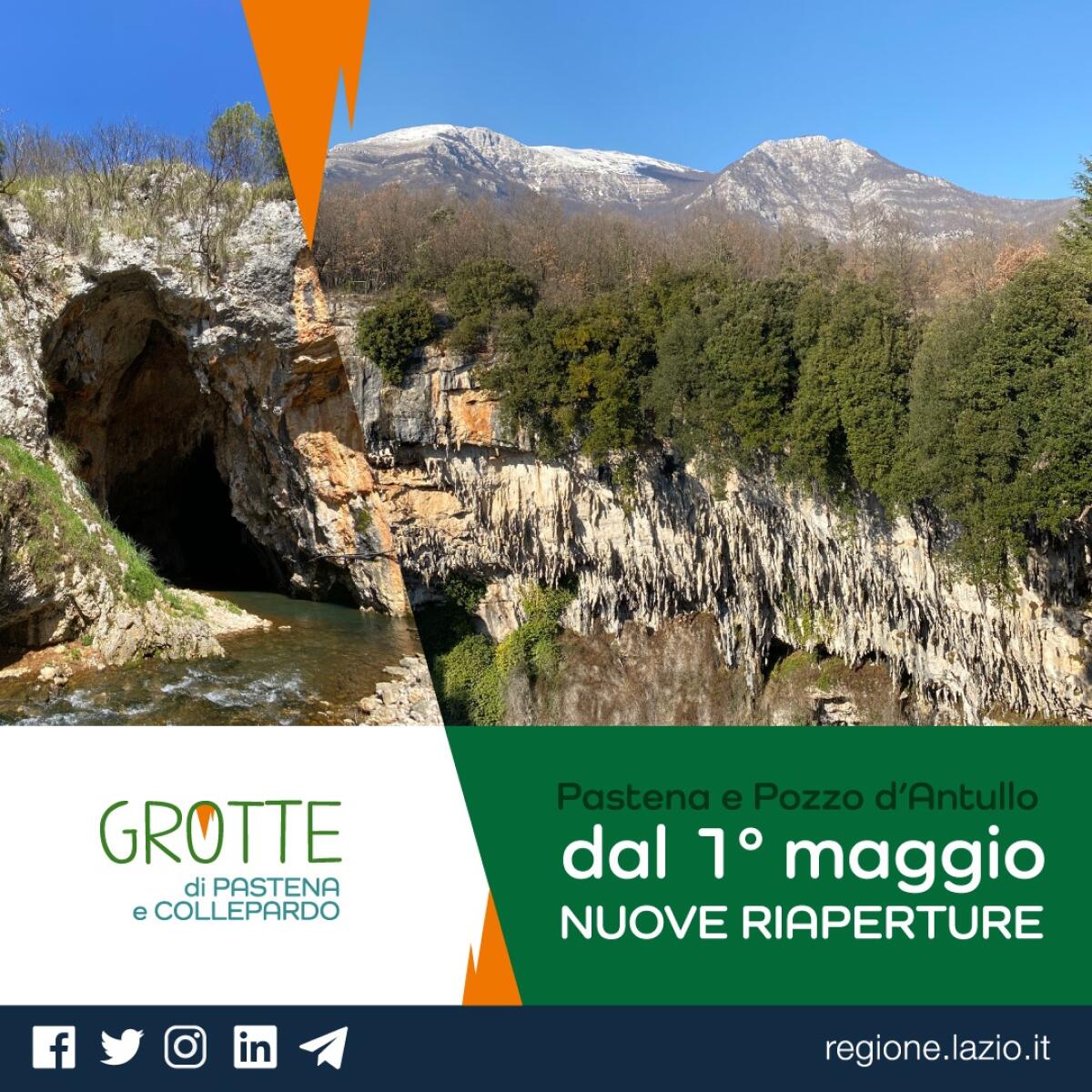 Riaprono al pubblico le Grotte di Pastena, all'interno del Parco Naturale Regionale Monti Ausoni e il Lago di Fondi. - 