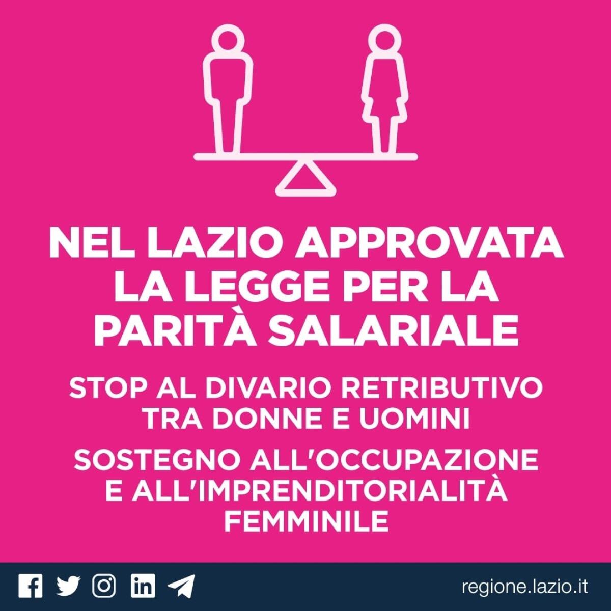 La parità retributiva tra i sessi nel Lazio è legge. Approvata la proposta contro il gender pay gap. - 